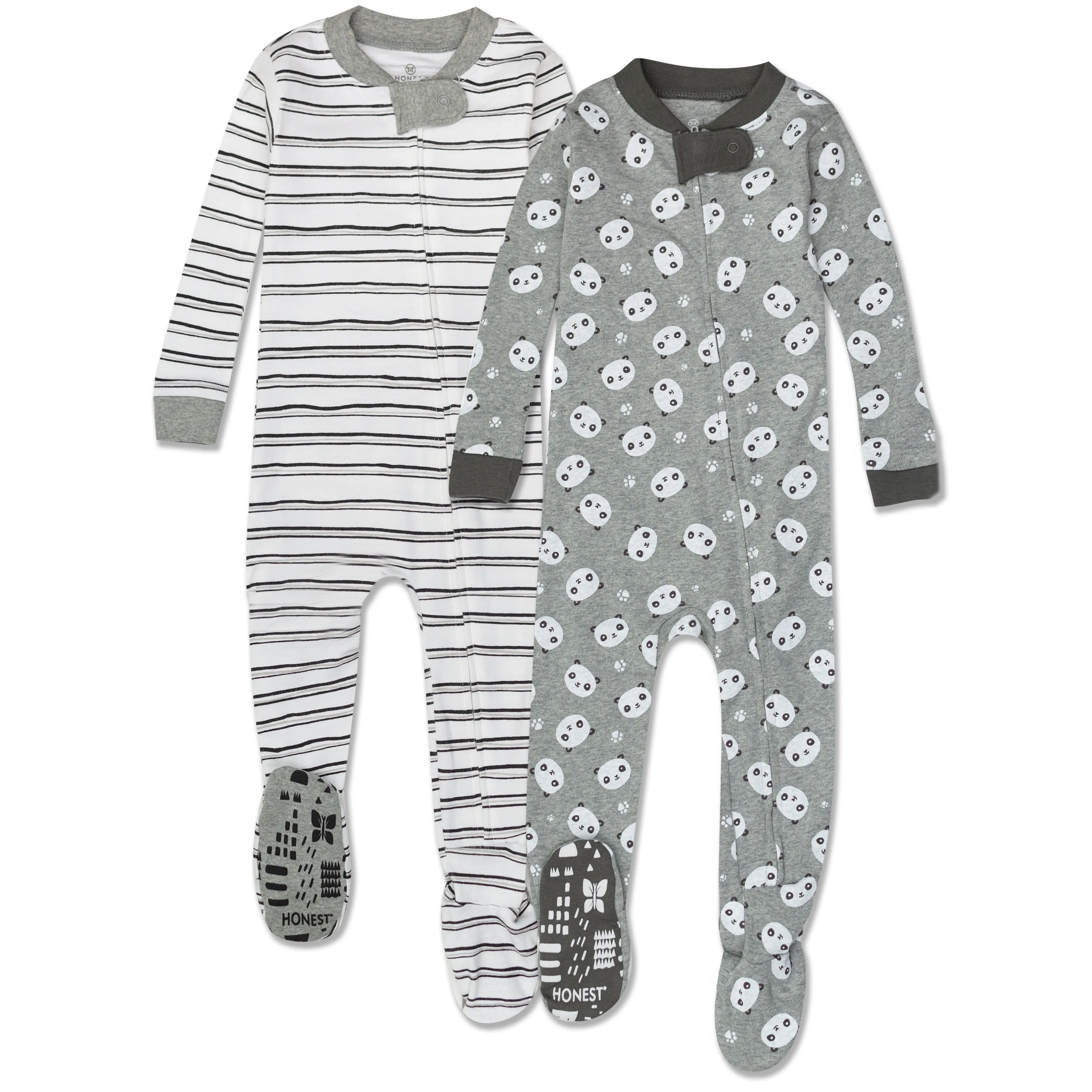 2-Pack Organic Cotton Snug-Fit Footed Pajamas