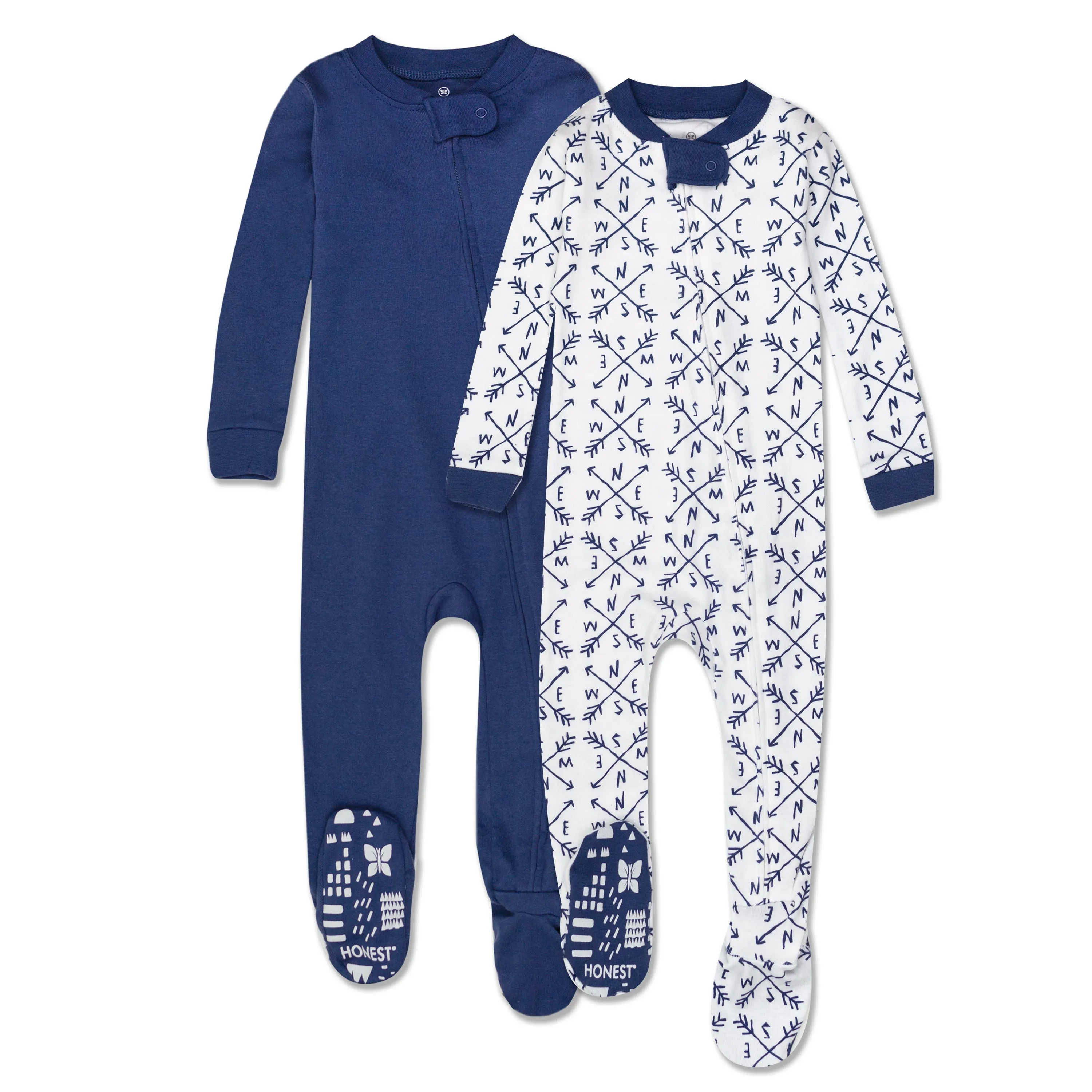 2-Pack Organic Cotton Snug-Fit Footed Pajamas