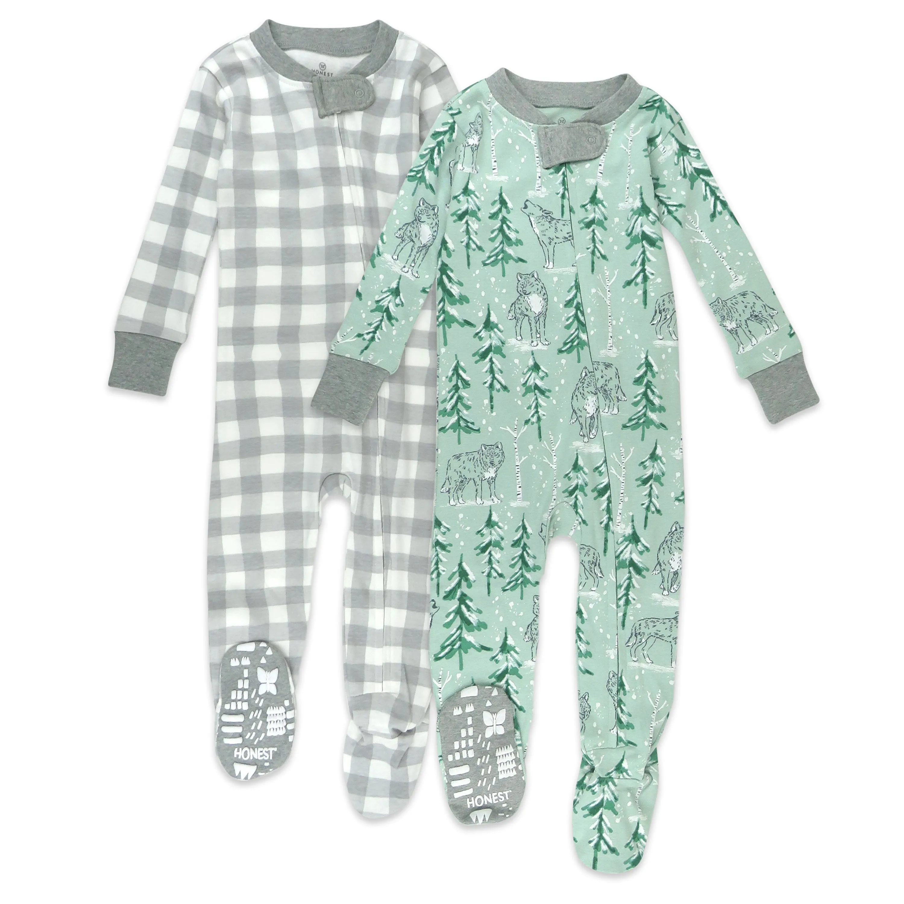 2-Pack Organic Cotton Snug-Fit Footed Pajamas