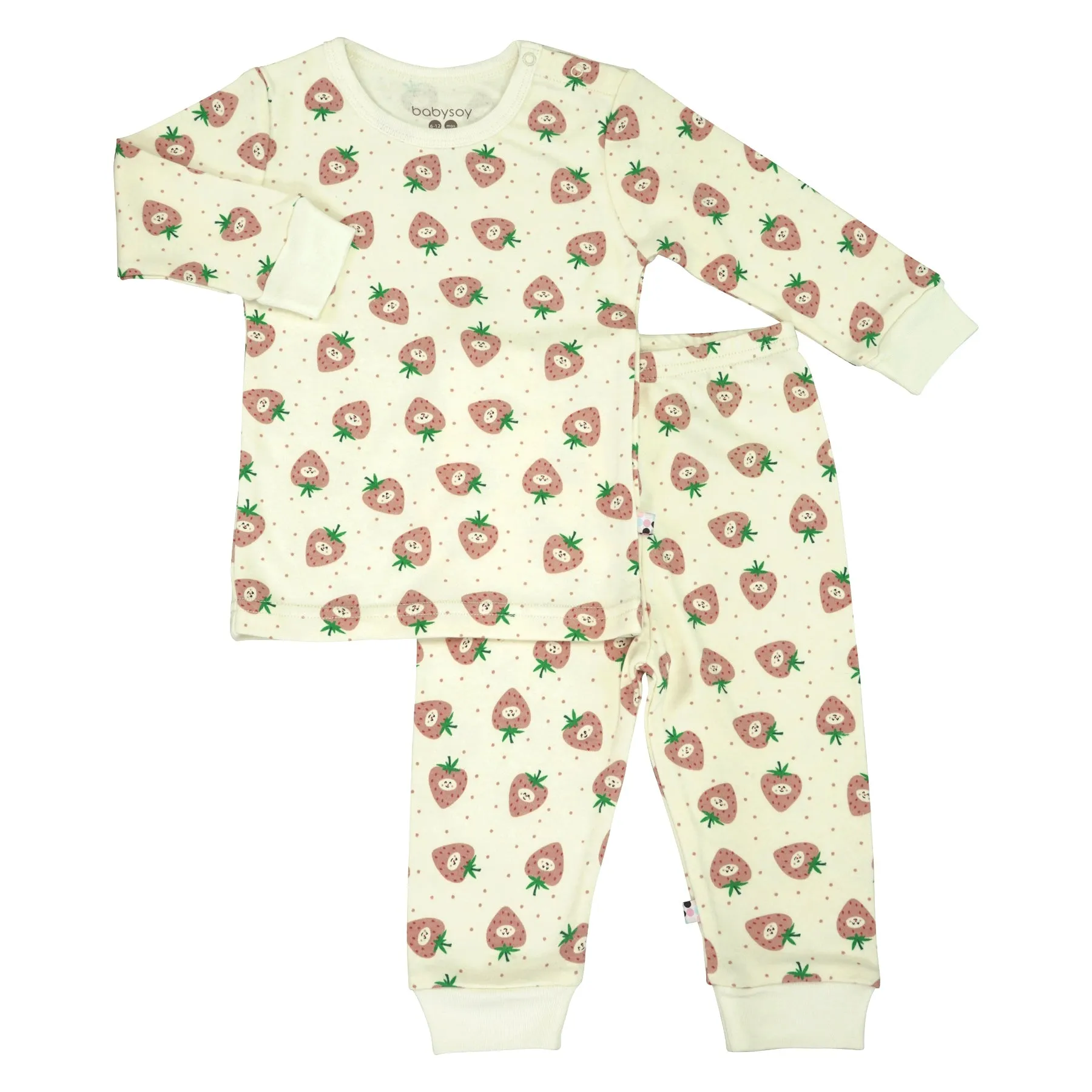 Baby Fruit Pattern Long Sleeve 2 Piece Pajamas Set