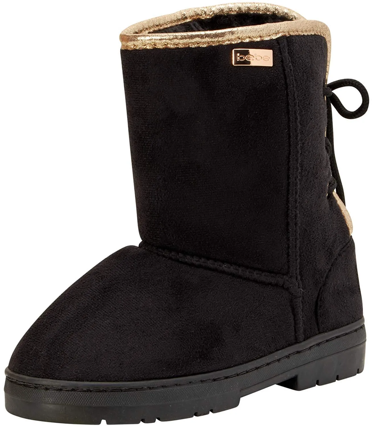 bebe Girls' Microsuede Winter Boots with Back Lace Up (Toddler/Little Girl/Big Girl)