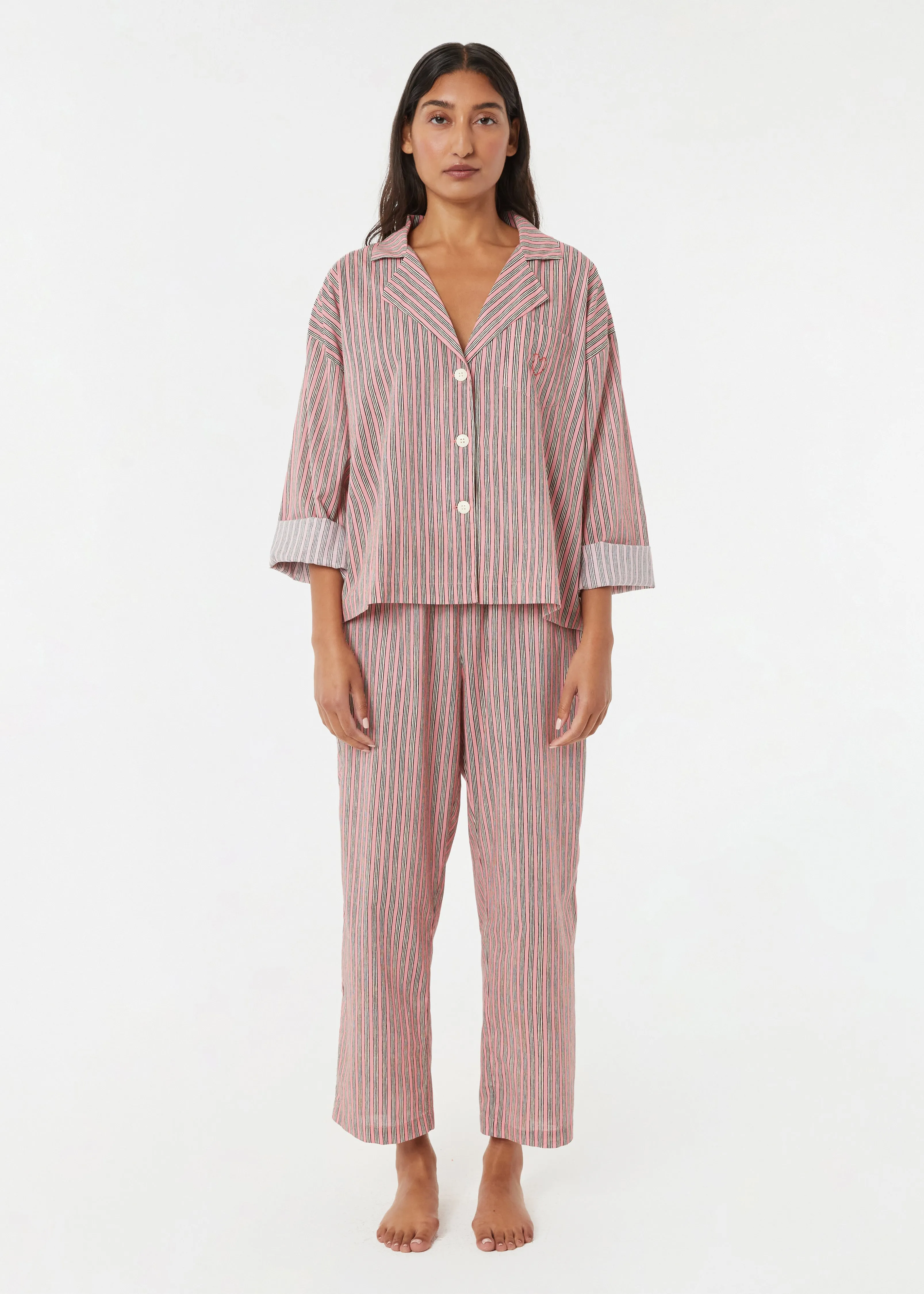 Berto Pajamas | Pink Bora Stripe