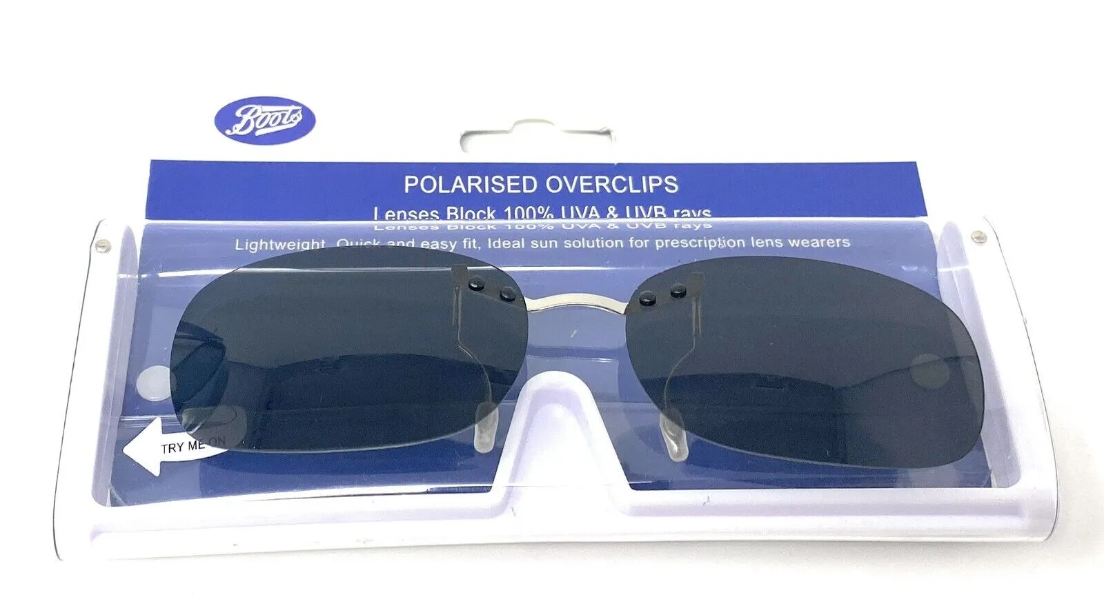 Boots Clip-On Sunglasses Polarised Lenses 154I