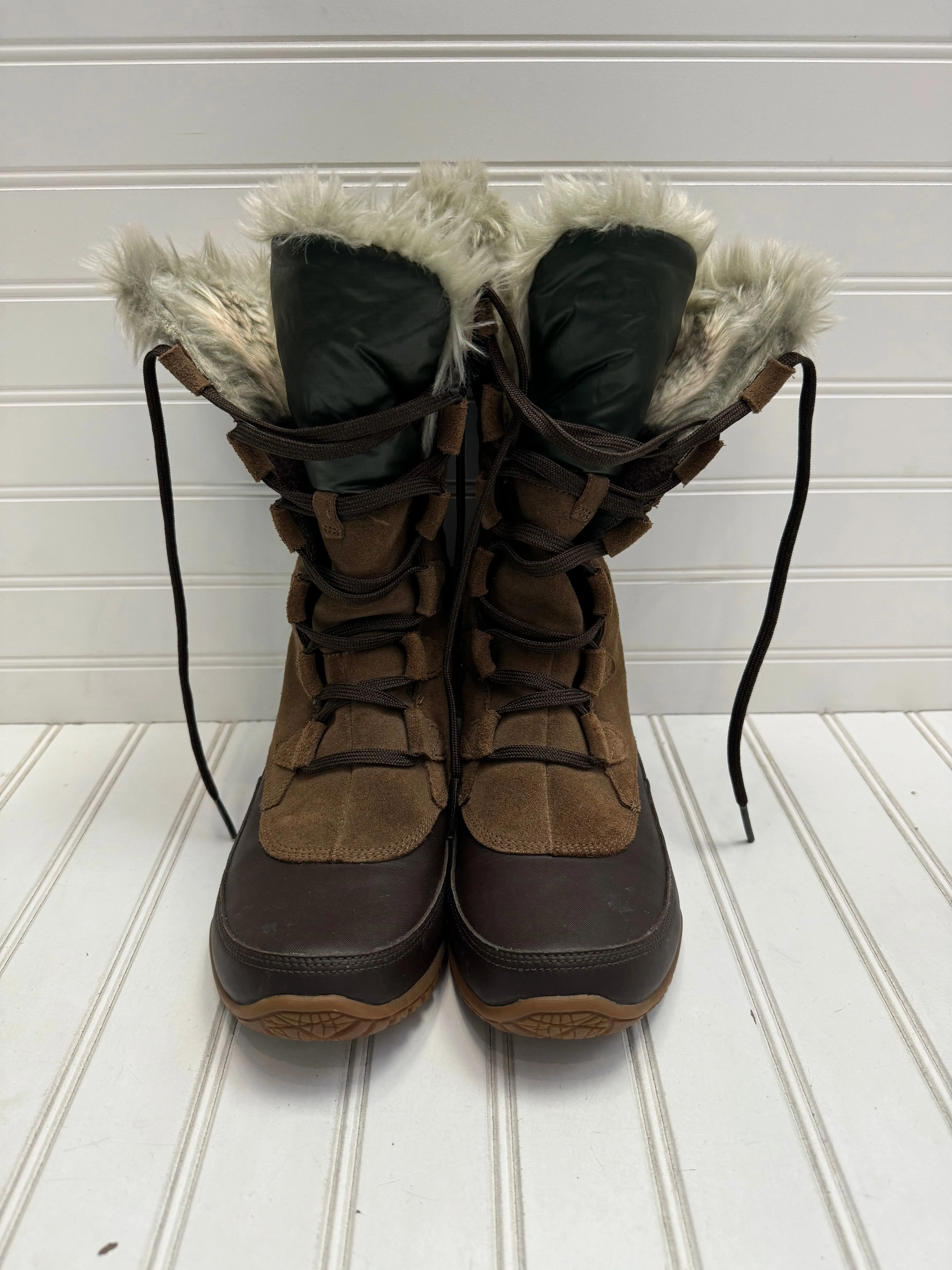 Boots Snow By The North Face In Brown & Green, Size: 7