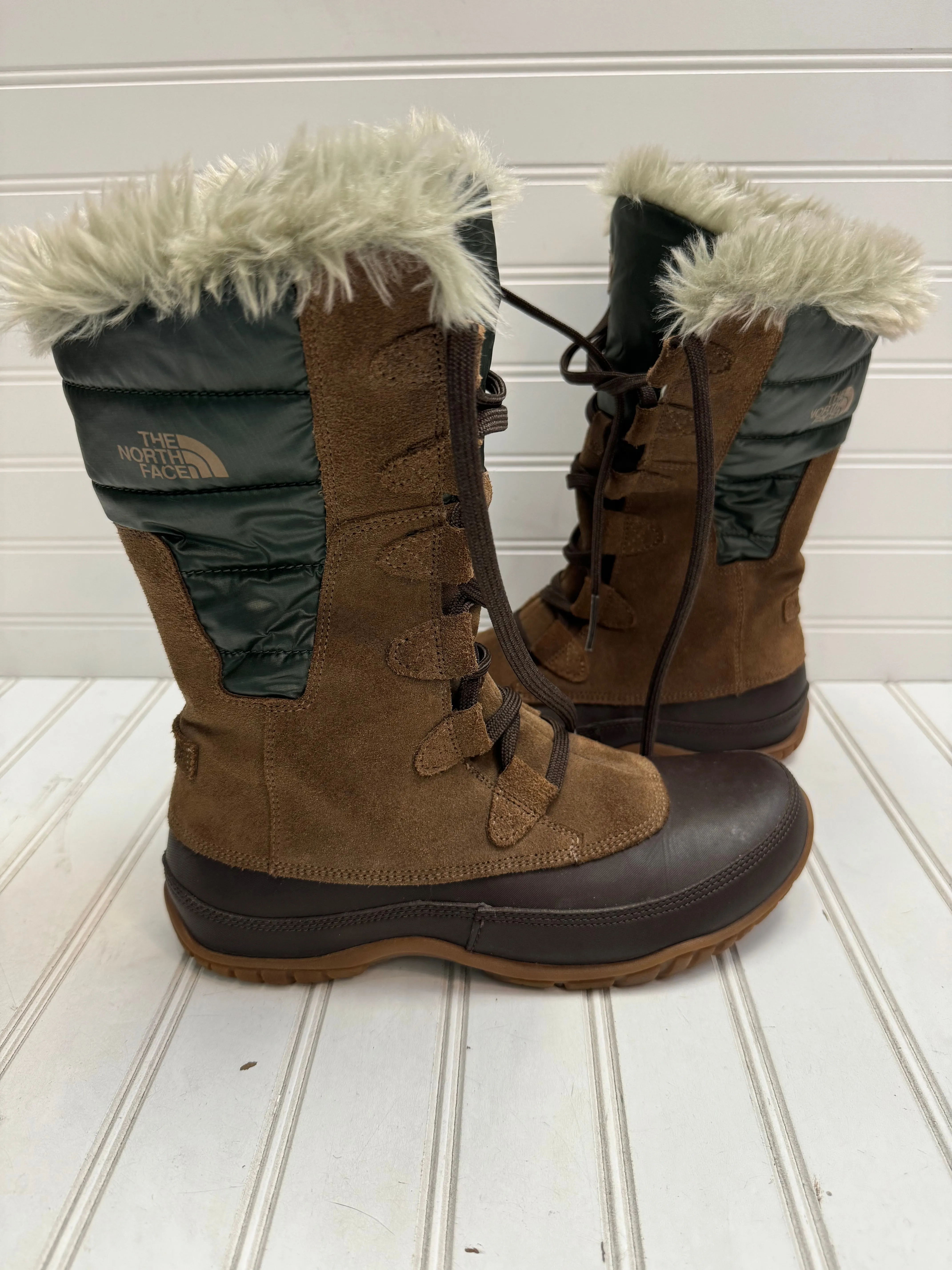 Boots Snow By The North Face In Brown & Green, Size: 7