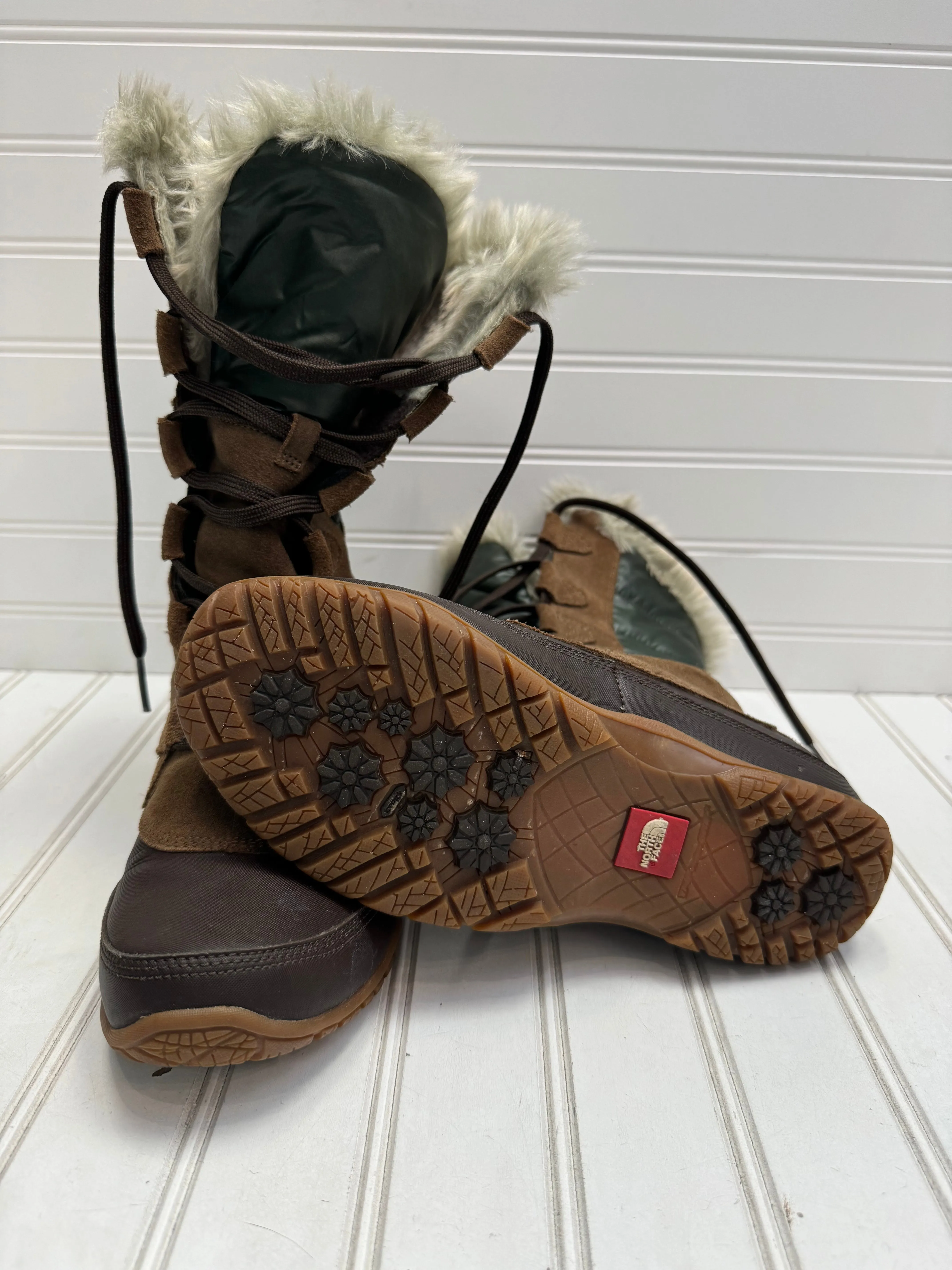 Boots Snow By The North Face In Brown & Green, Size: 7