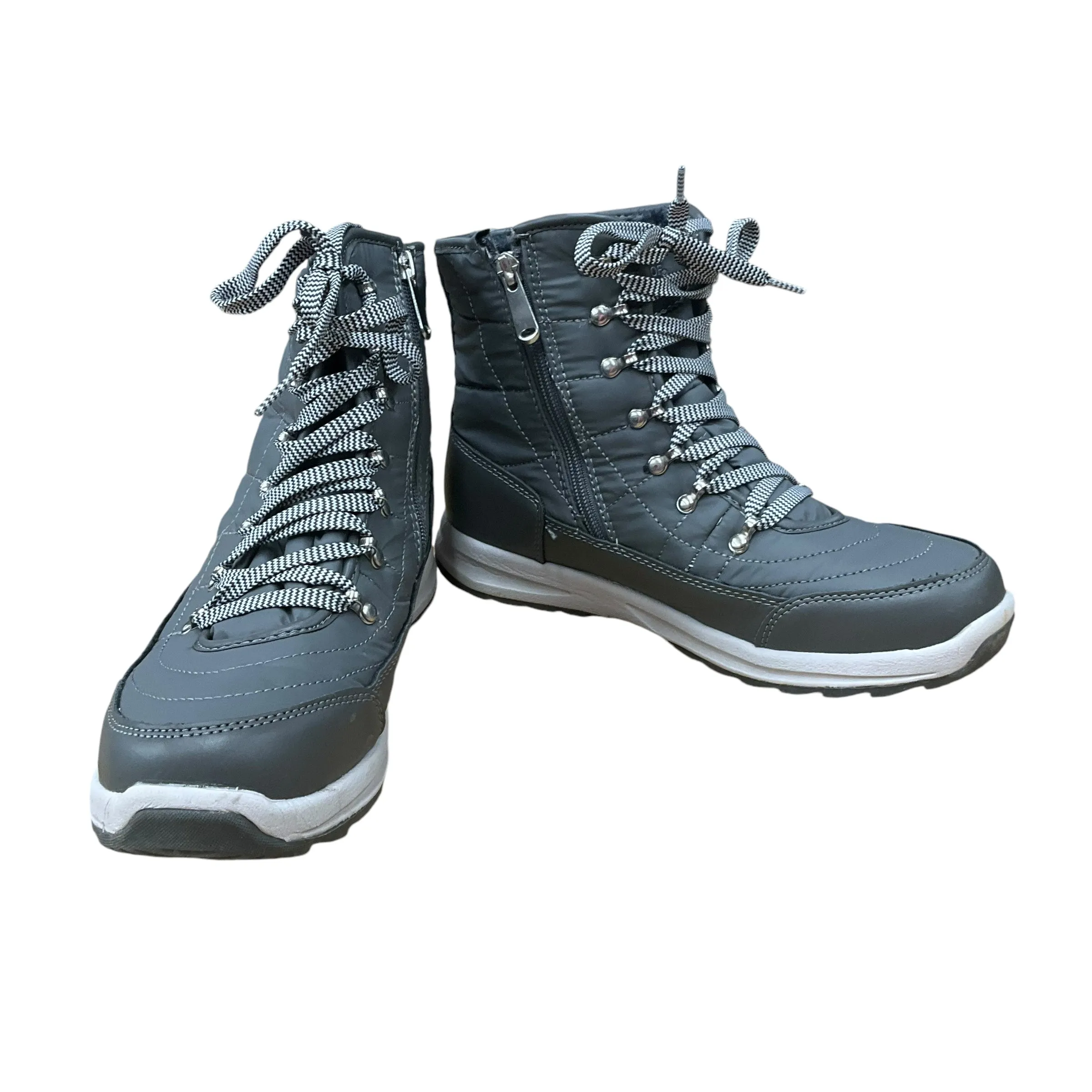 Boots Snow By Weatherproof In Grey, Size: 10