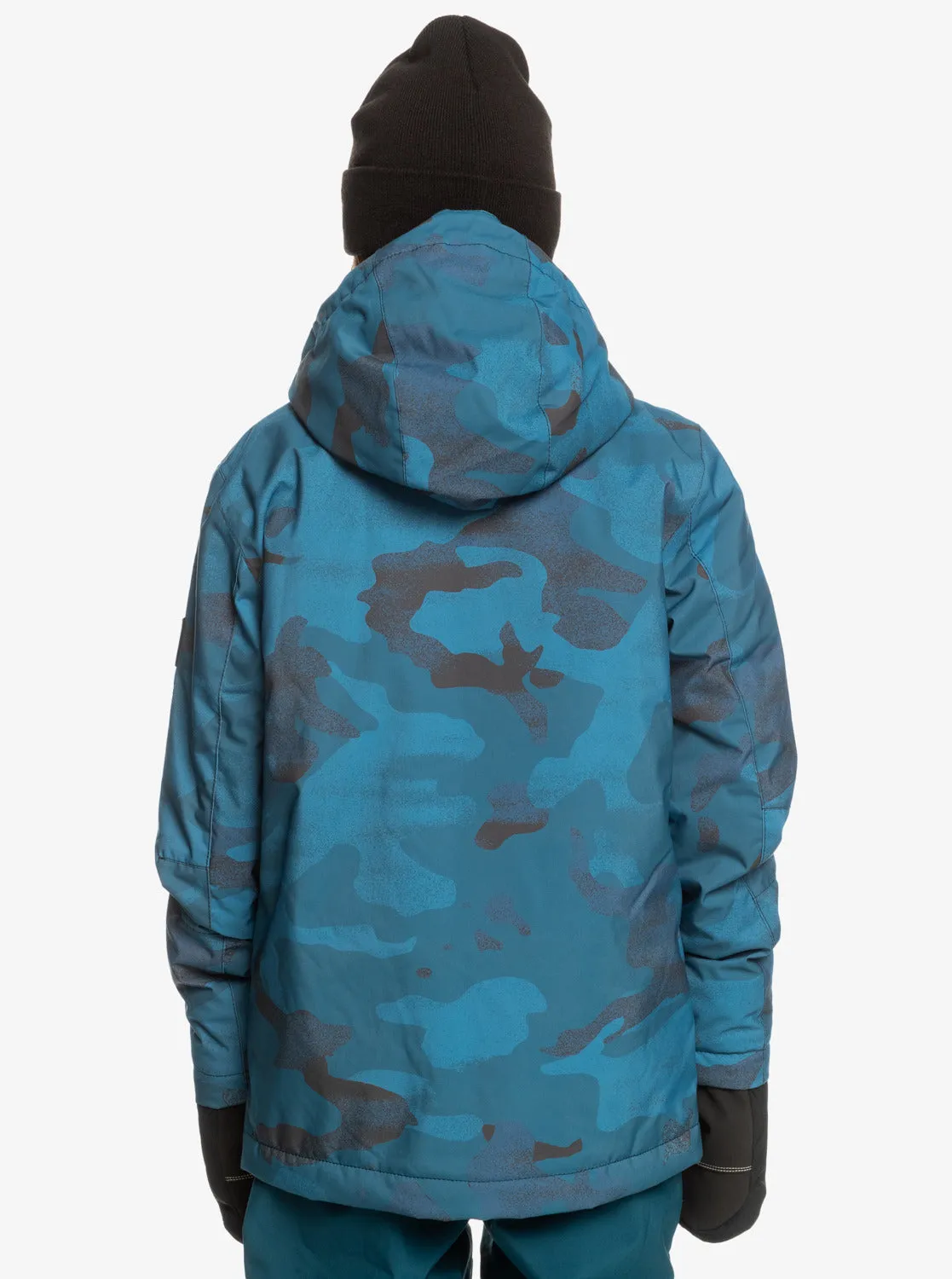 Boys 8-16 Mission Printed Technical Snow Jacket - Spray Camo Majolica Blue