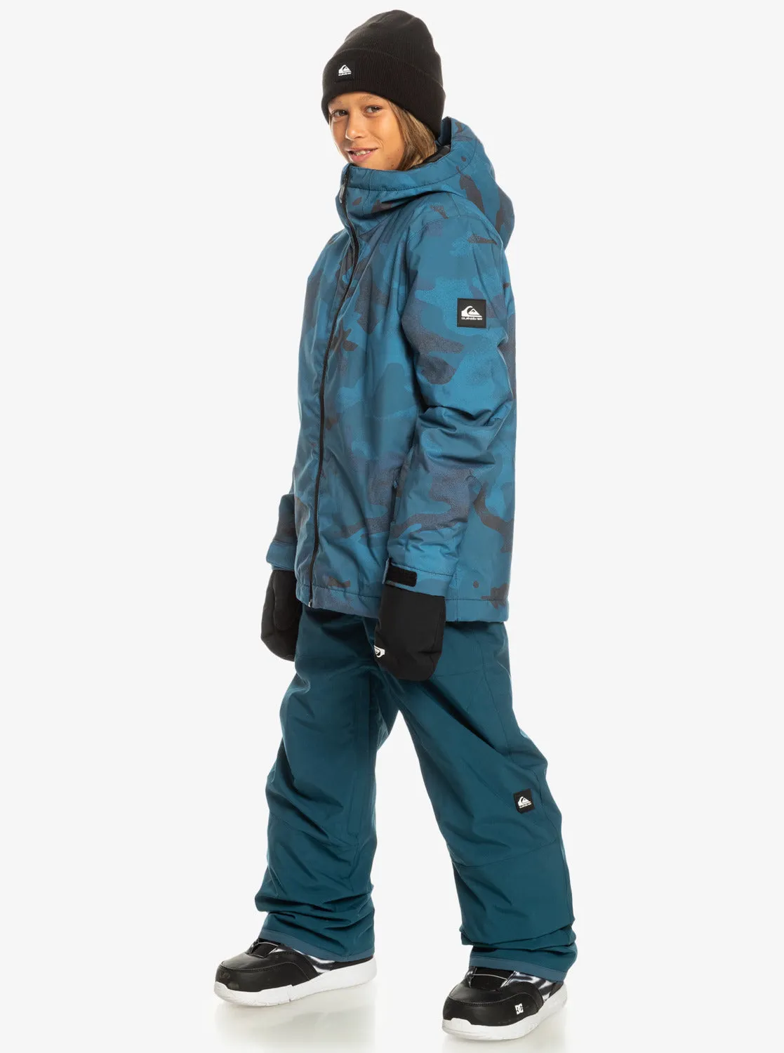 Boys 8-16 Mission Printed Technical Snow Jacket - Spray Camo Majolica Blue