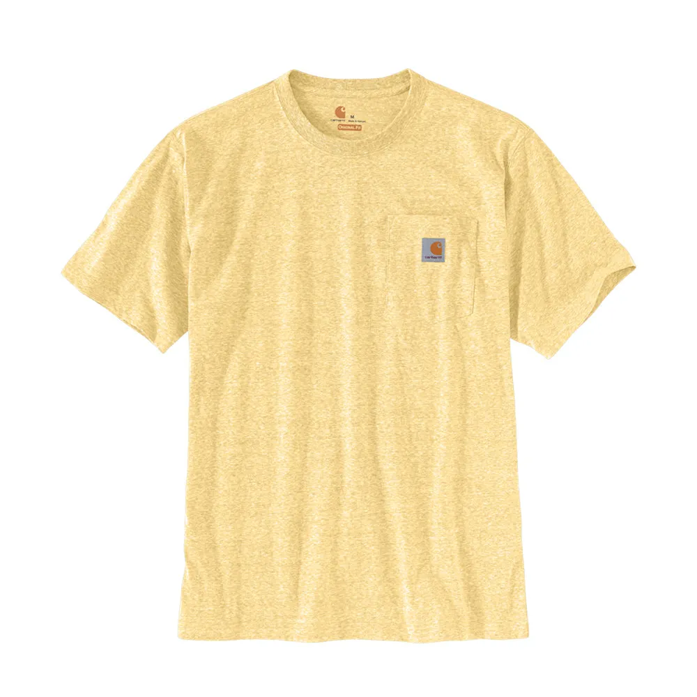 Carhartt Men's Short Sleeve Pocket T-Shirt_Golden Haze/Snow Heather