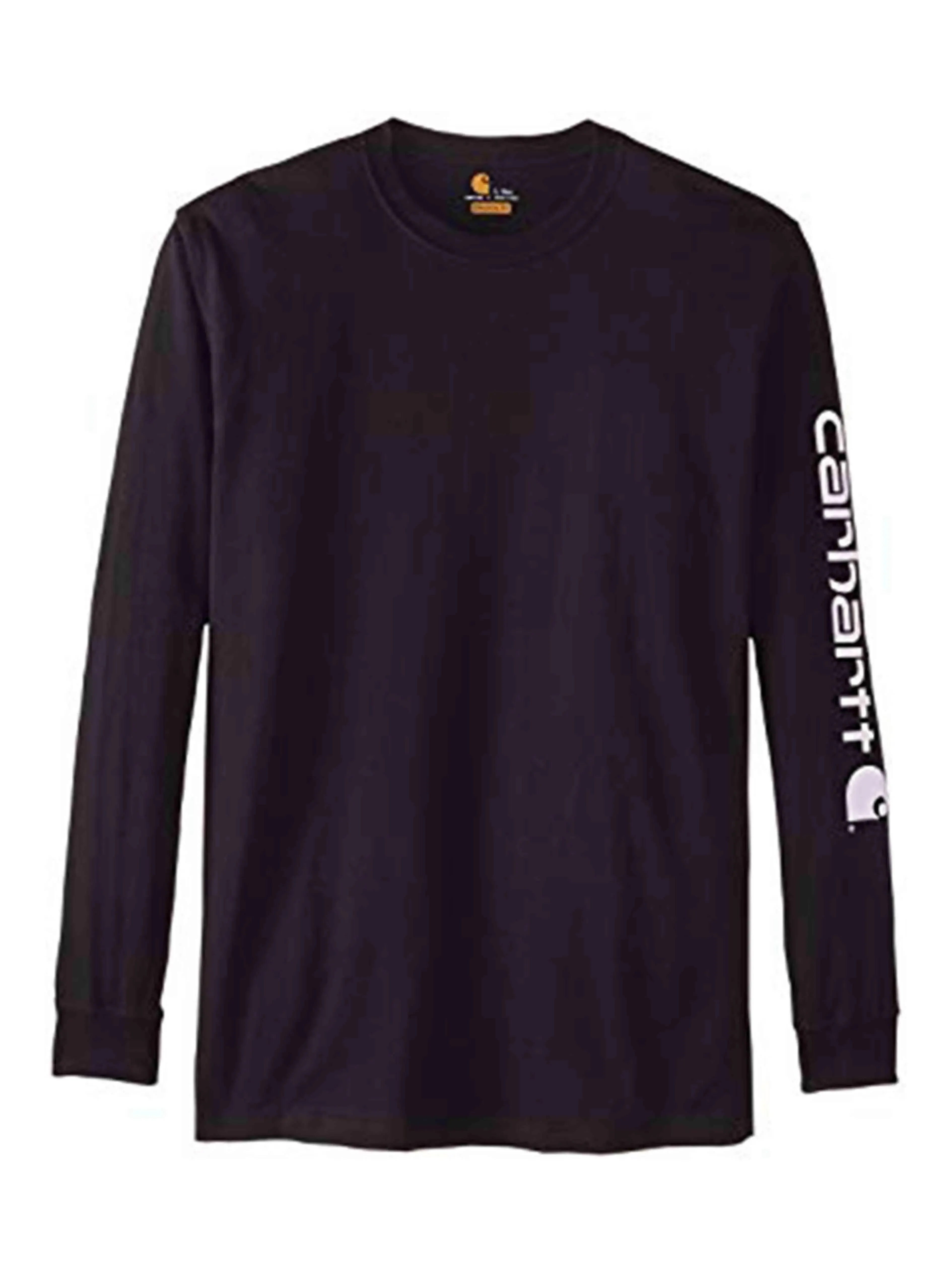 Carhartt Sleeve Spellout Logo Long Sleeved Tee Black