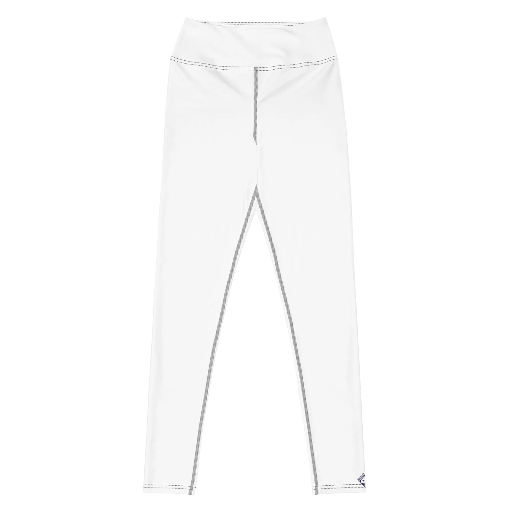 Chic Comfort: Women's Solid Color Workout Yoga Pants - Snow