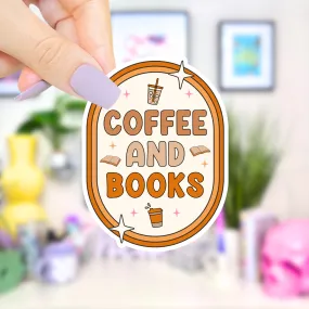 Coffee and Books - Waterproof Vinyl Sticker