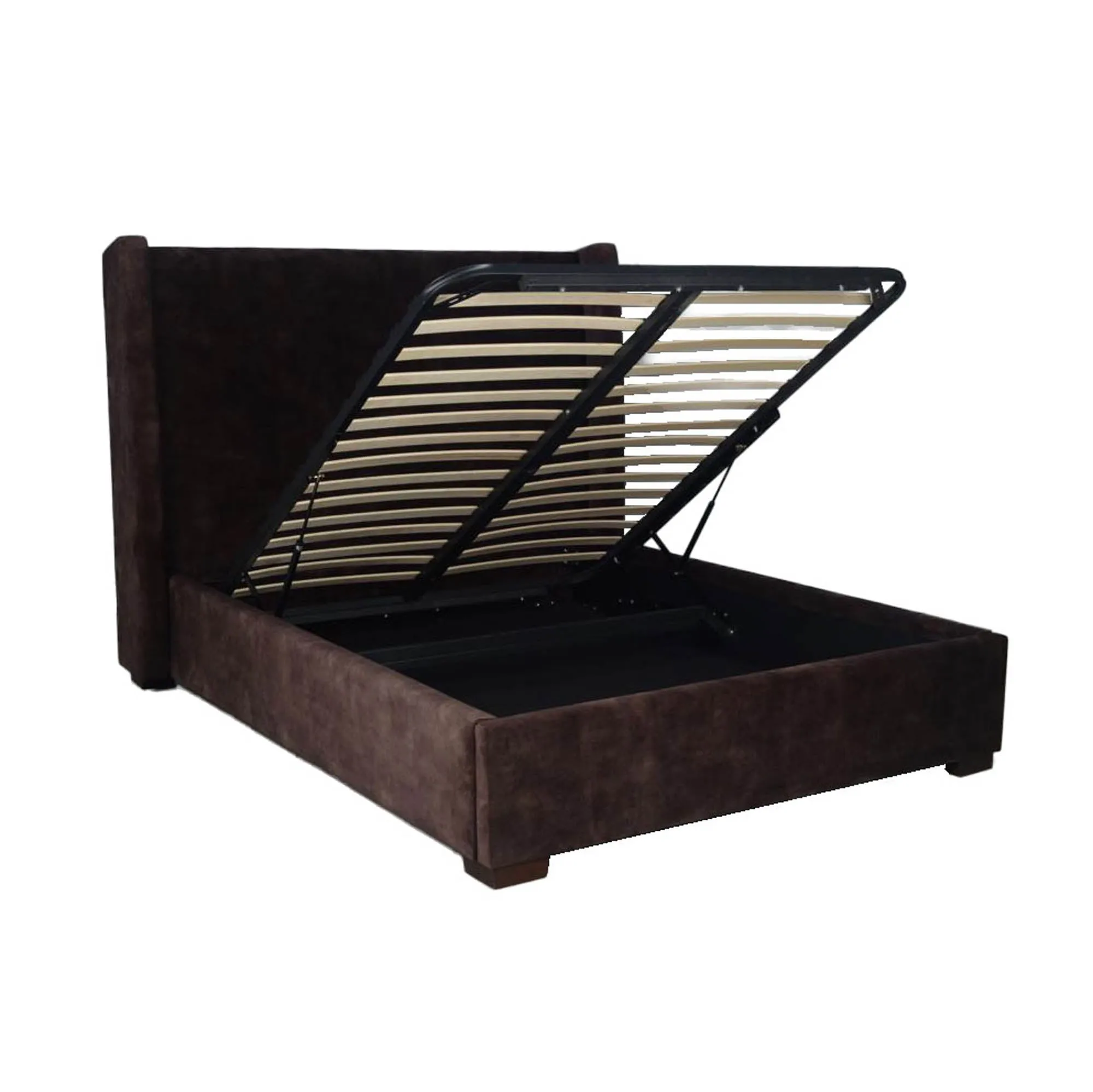 Cora Storage King Bed - Velvet Brown