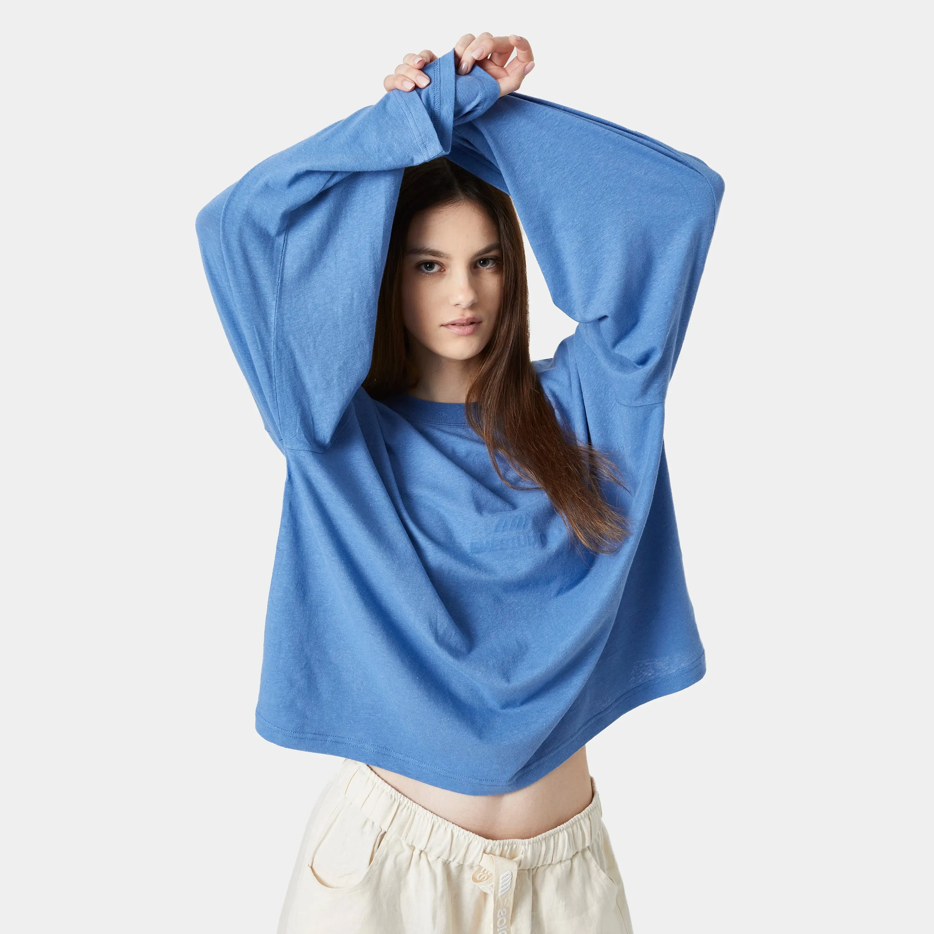 Cotten Long Sleeve Blue