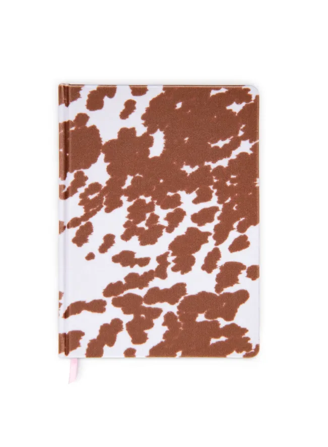 Cow Print Velvet Journal