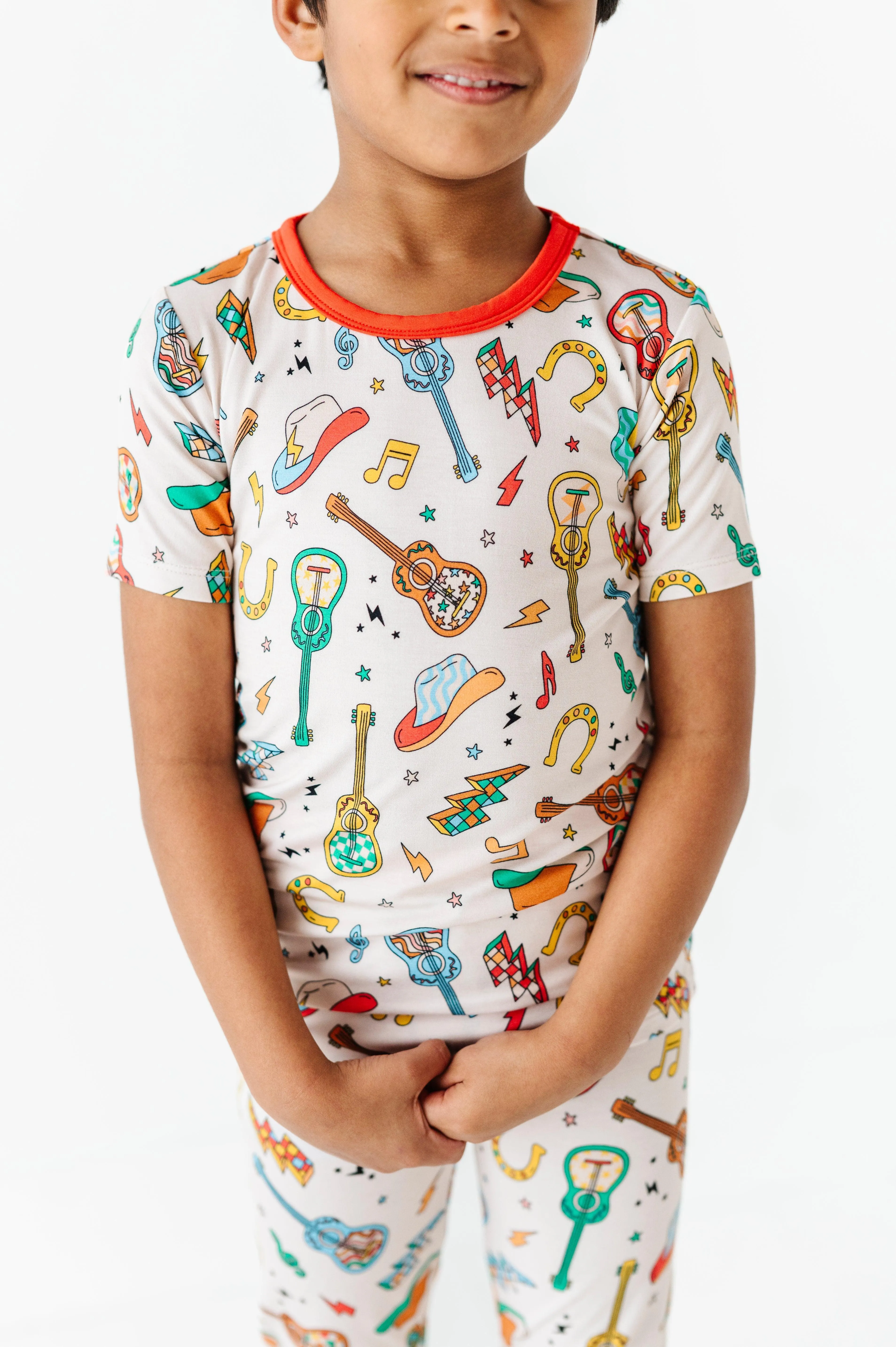 Cowboy Guitars Kids Bamboo Pajamas