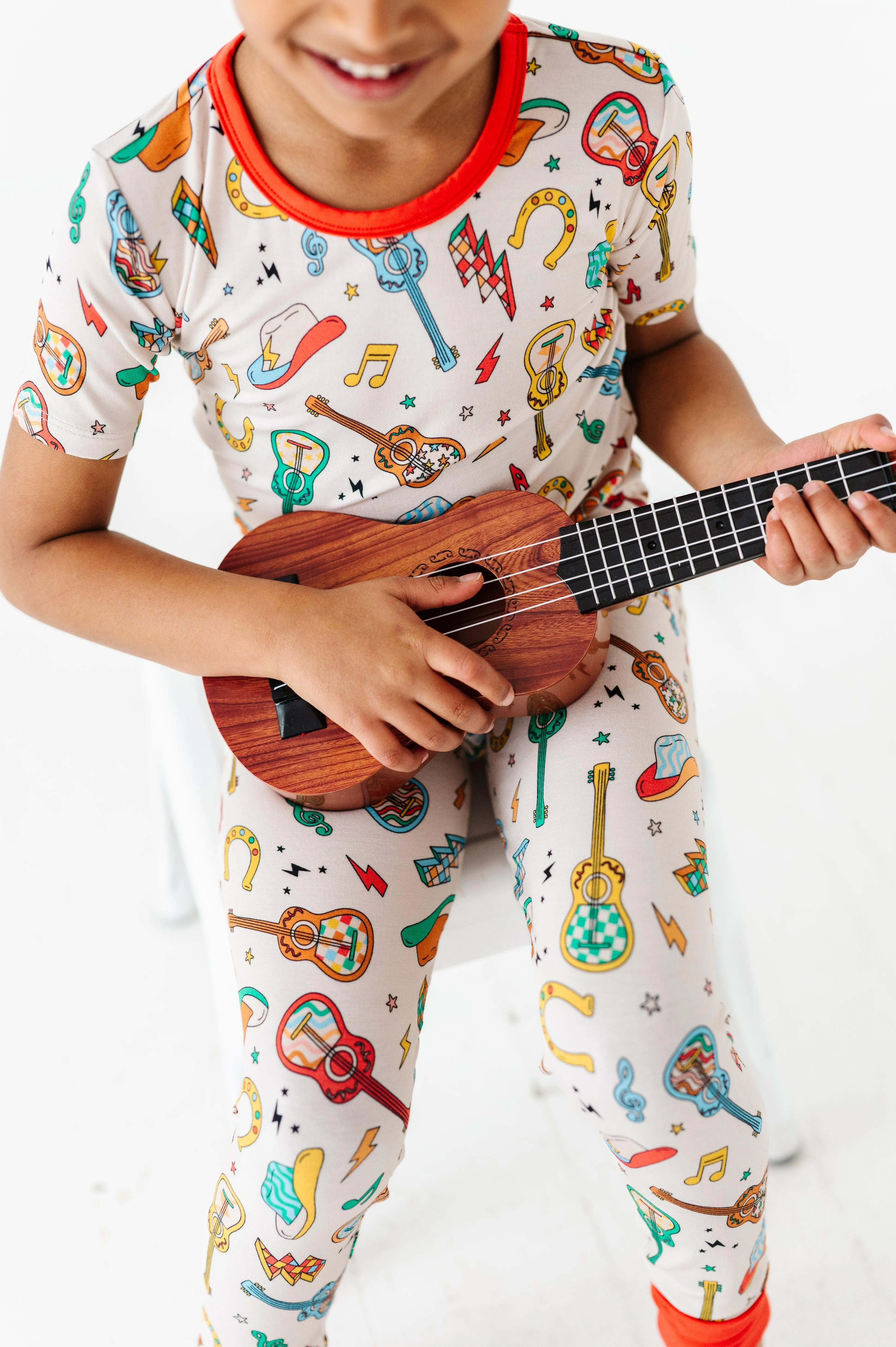 Cowboy Guitars Kids Bamboo Pajamas