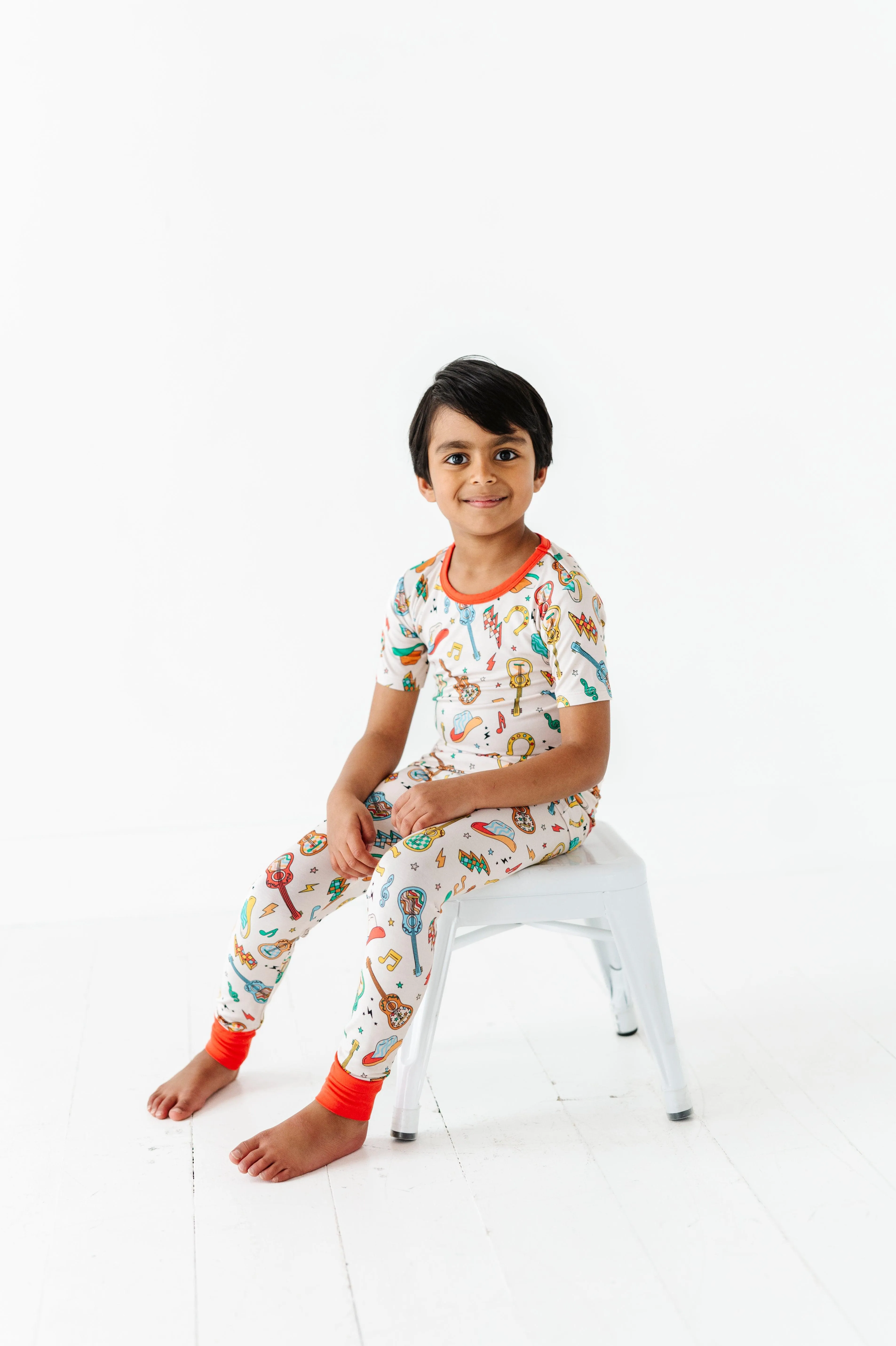 Cowboy Guitars Kids Bamboo Pajamas