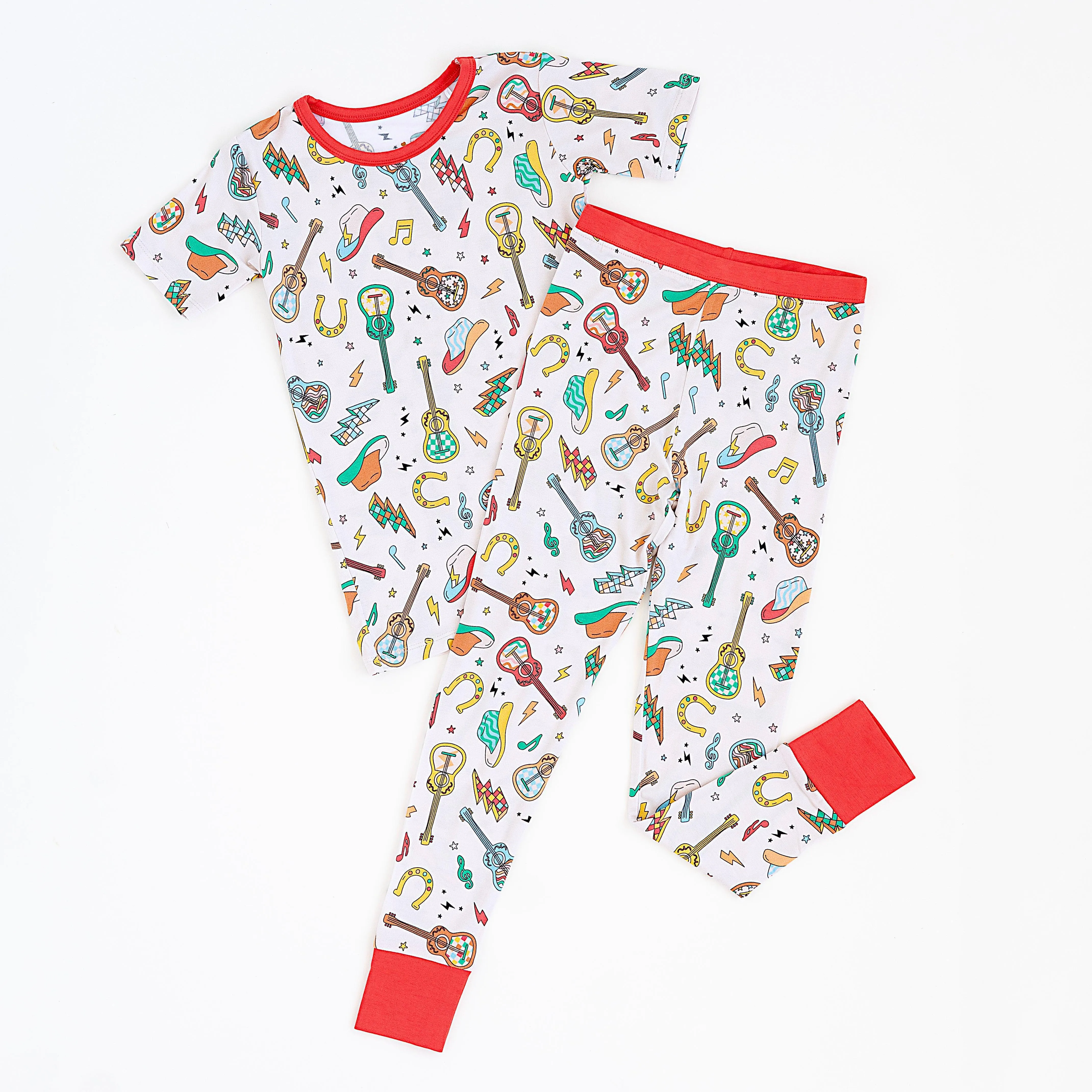 Cowboy Guitars Kids Bamboo Pajamas