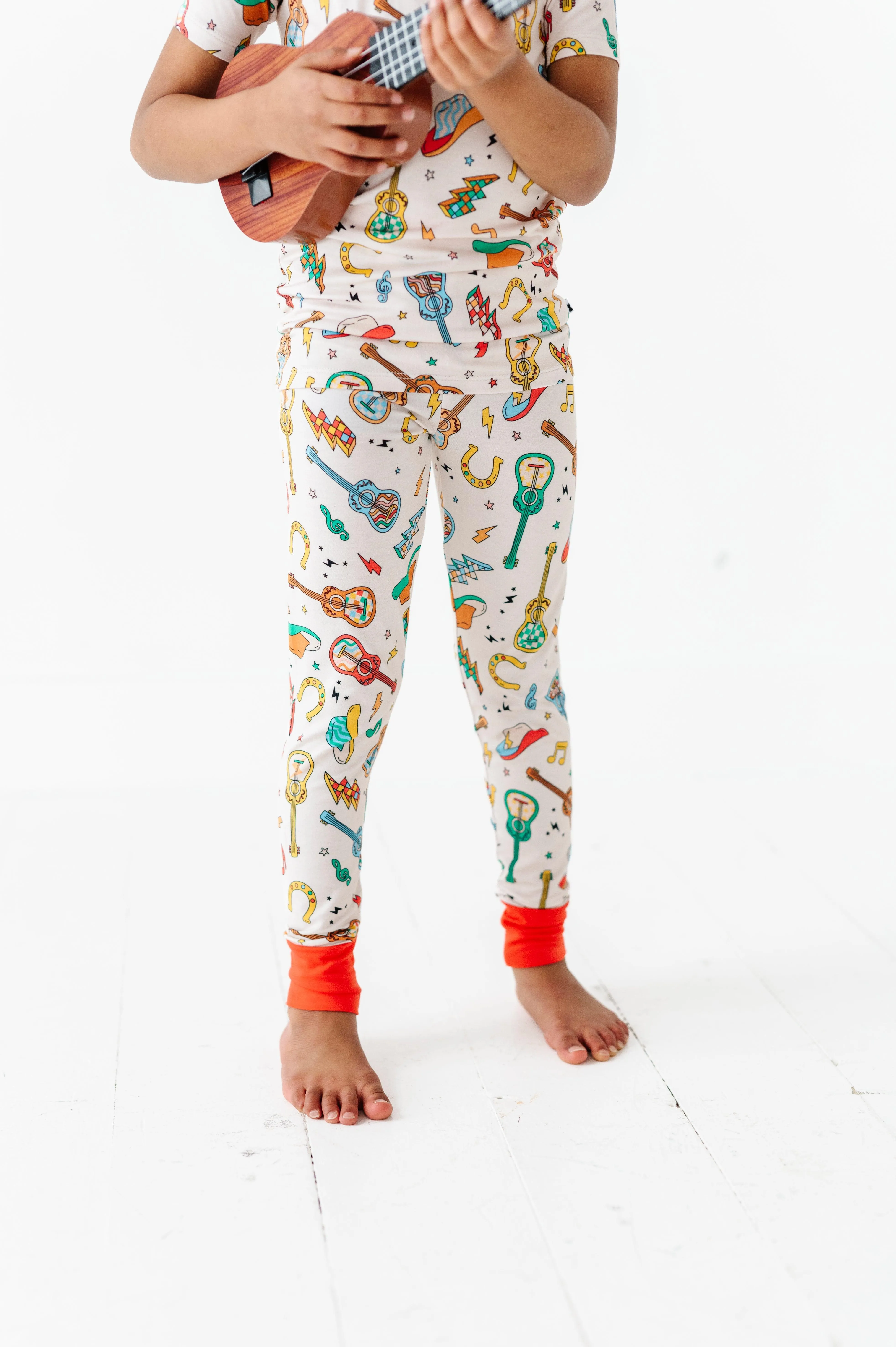 Cowboy Guitars Kids Bamboo Pajamas