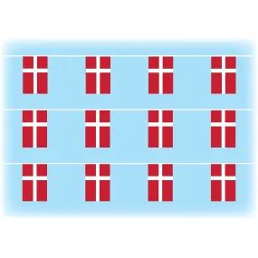 Denmark Flag Waterproof Bunting