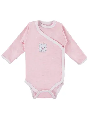 Early Baby Long Sleeved Bodysuit, Cute Alpaca Design - Pink