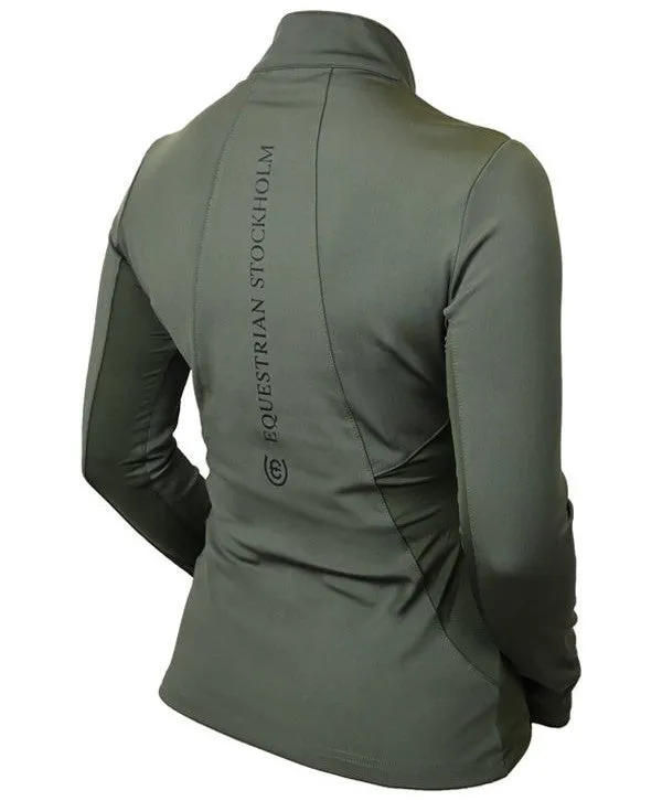 Equestrian Stockholm Long Sleeved Vision Top DEEP OLIVINE