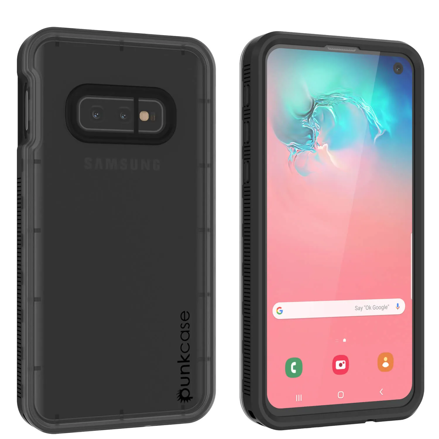 Galaxy S10e Waterproof Case PunkCase StudStar Black Thin 6.6ft Underwater IP68 Shock/Snow Proof