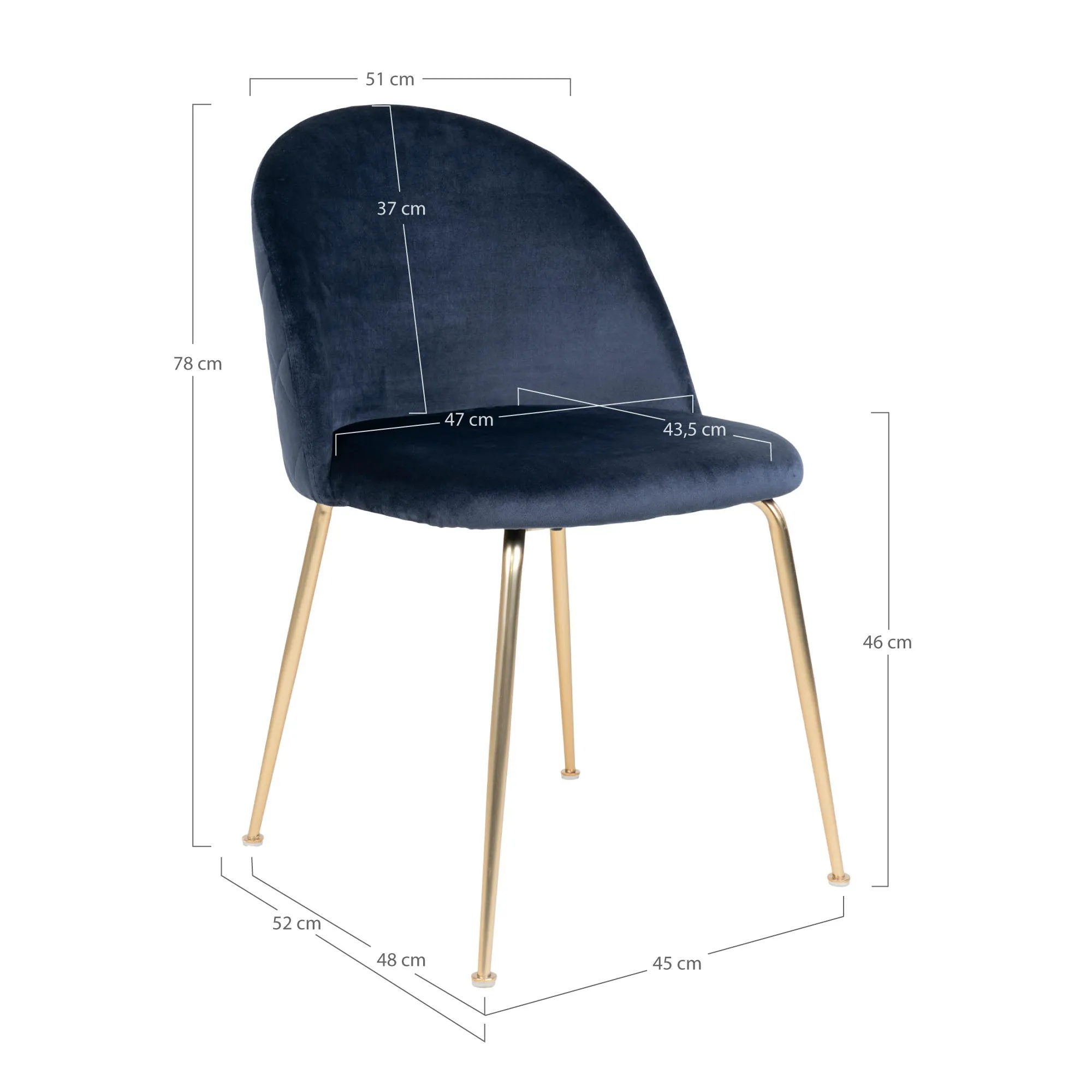 Geneve Velvet Dining Chair