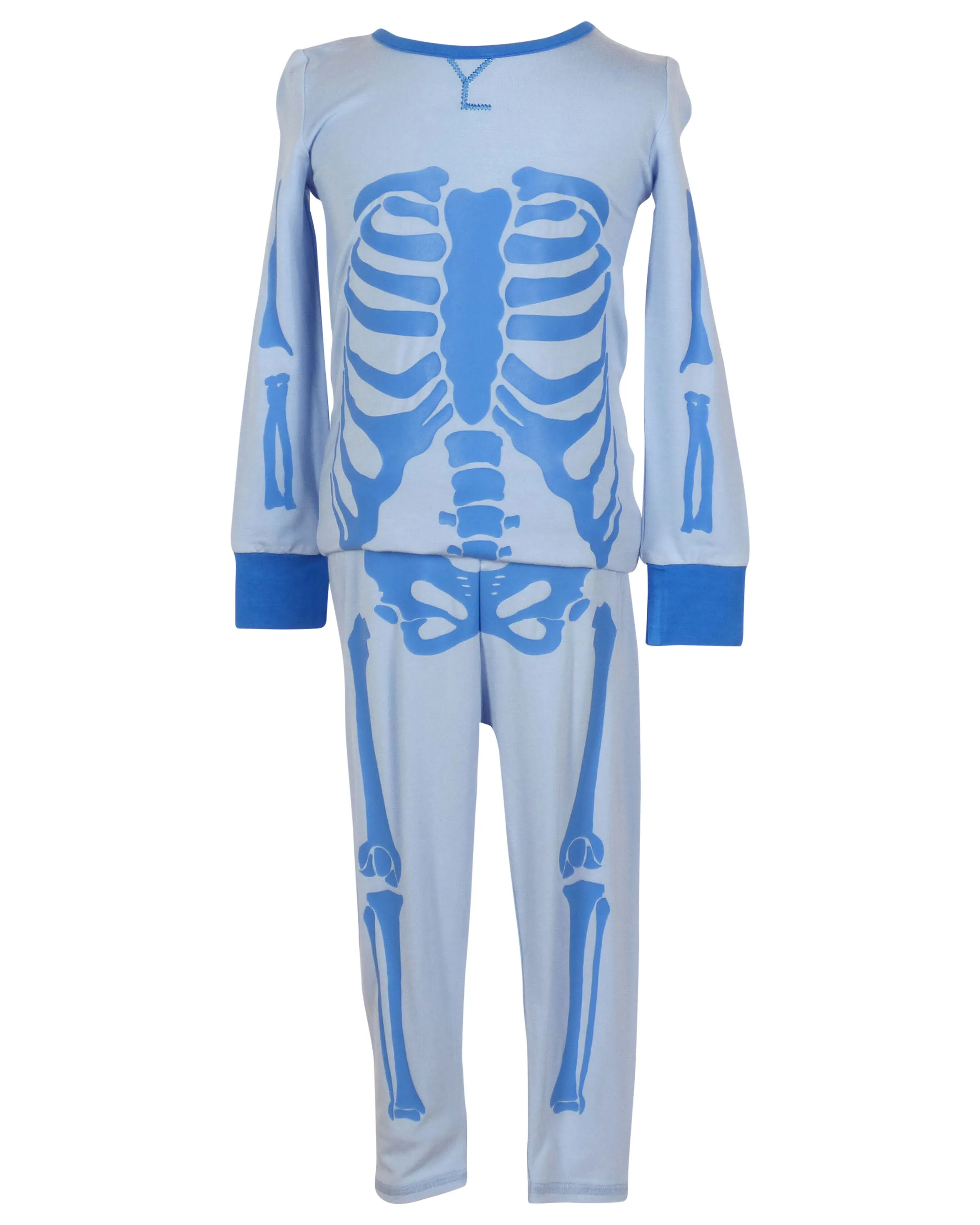 Glow in the Dark Skelly Pajamas | Blue