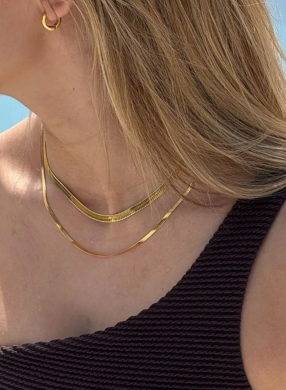 Gold Waterproof Double Necklace