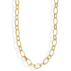 Hammered links long necklace