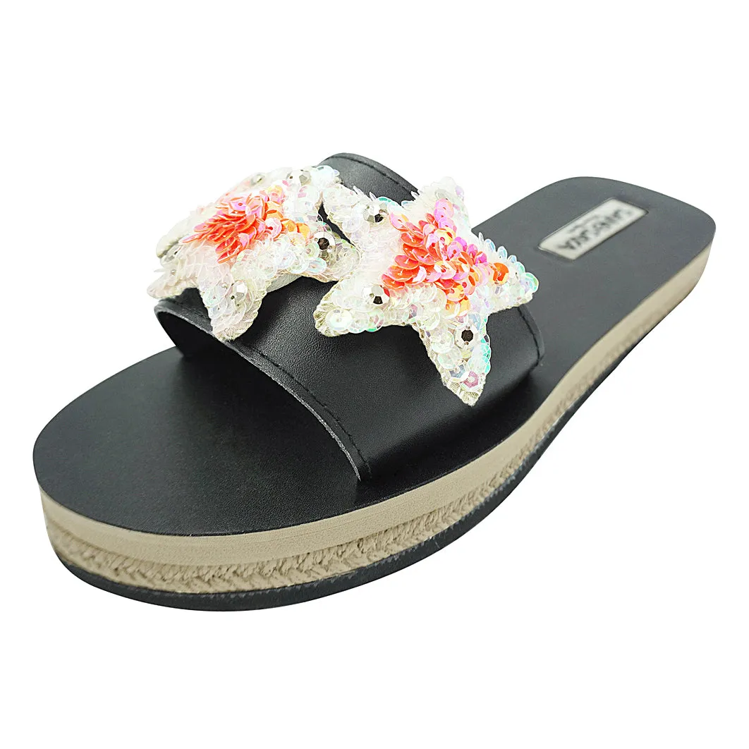 Hamptons Pink Stars- Waterproof Espadrille Flat