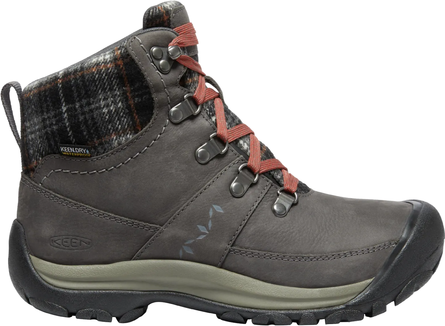 Keen Kaci III Winter Waterproof Boot Magnet Black Plaid Women's