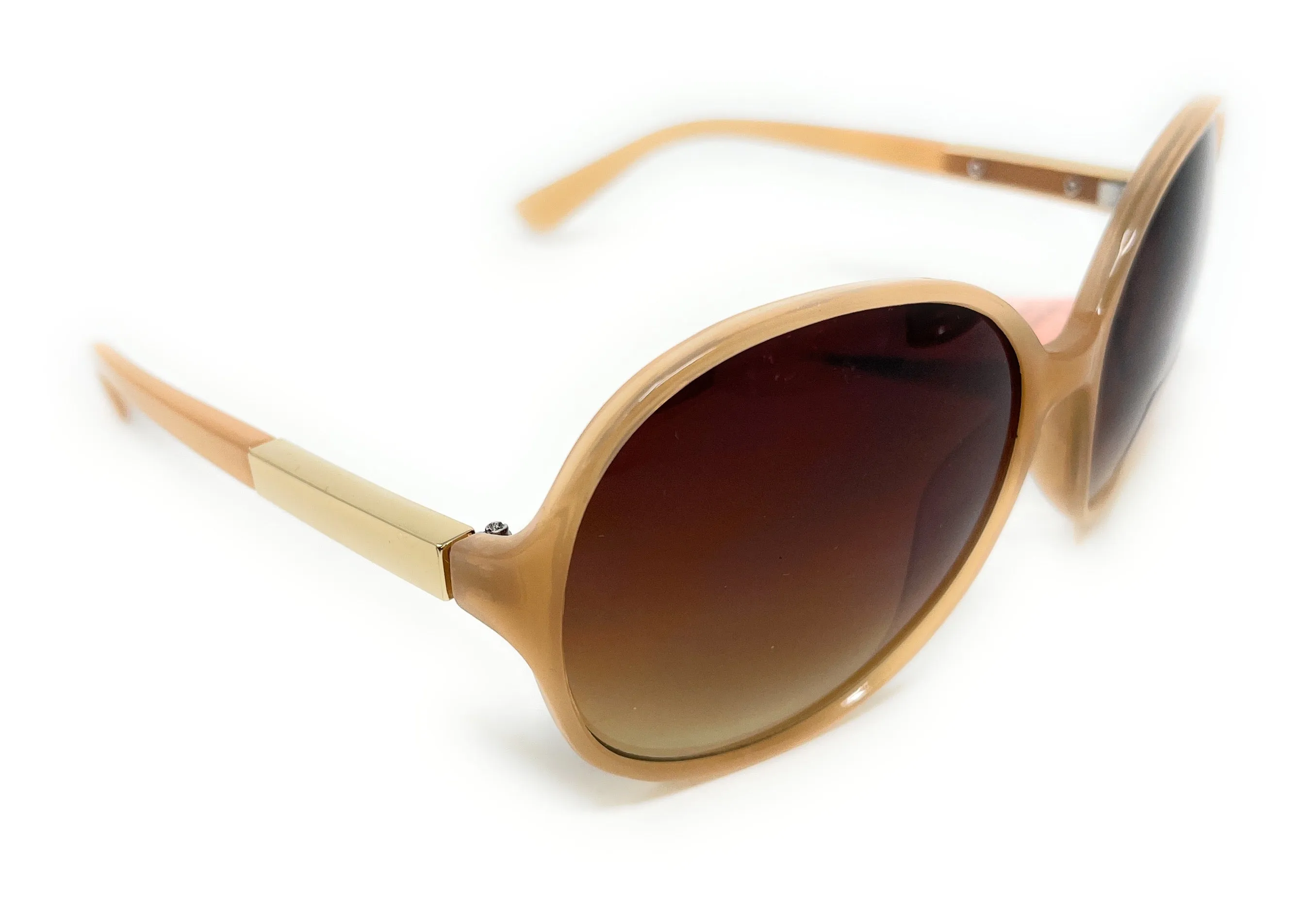 Ladies Sunglasses - Brown with Gold Metal Detail by Boots 031I