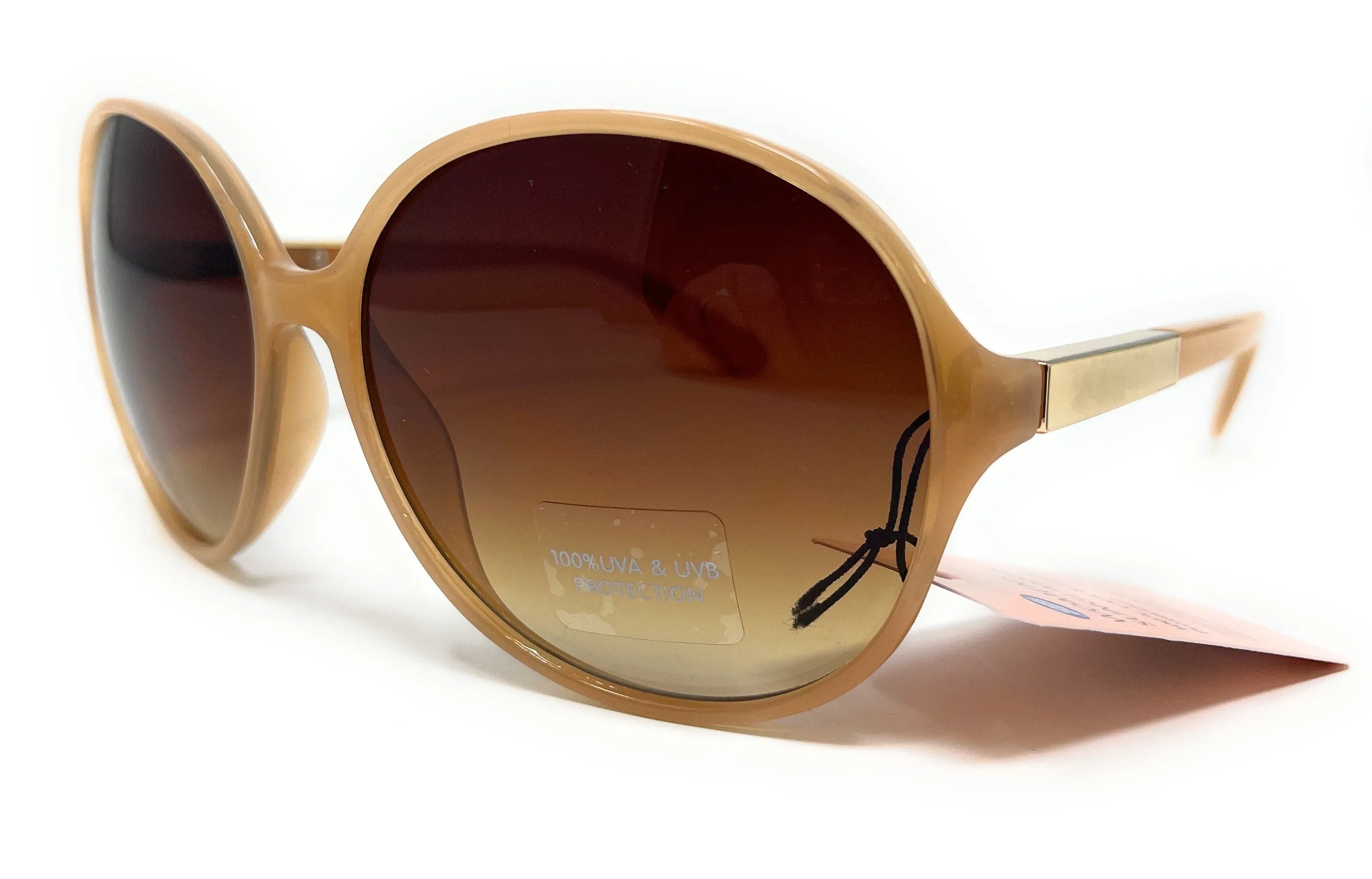 Ladies Sunglasses - Brown with Gold Metal Detail by Boots 031I