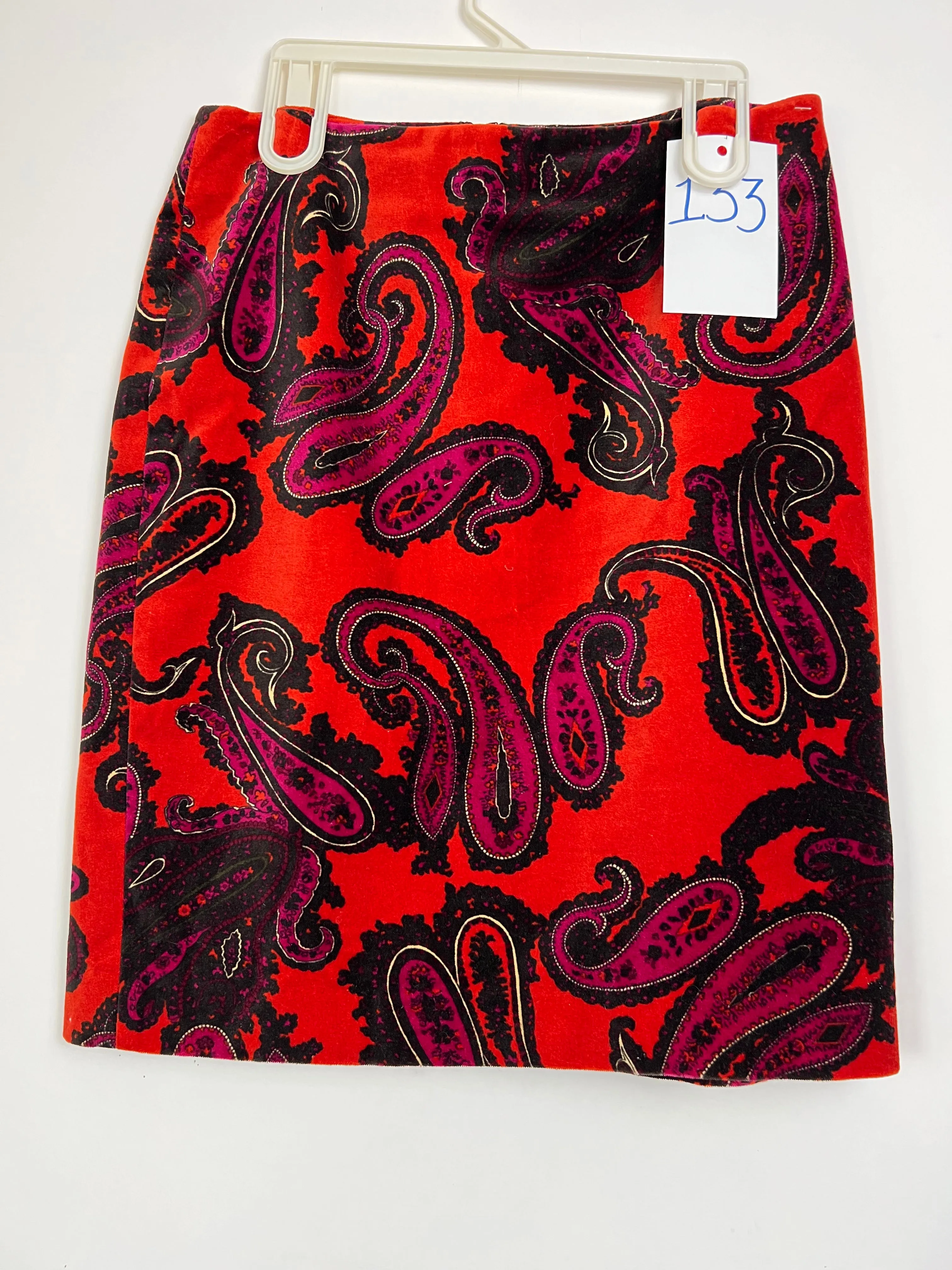 Live: 133 Velvet Paisley Skirt