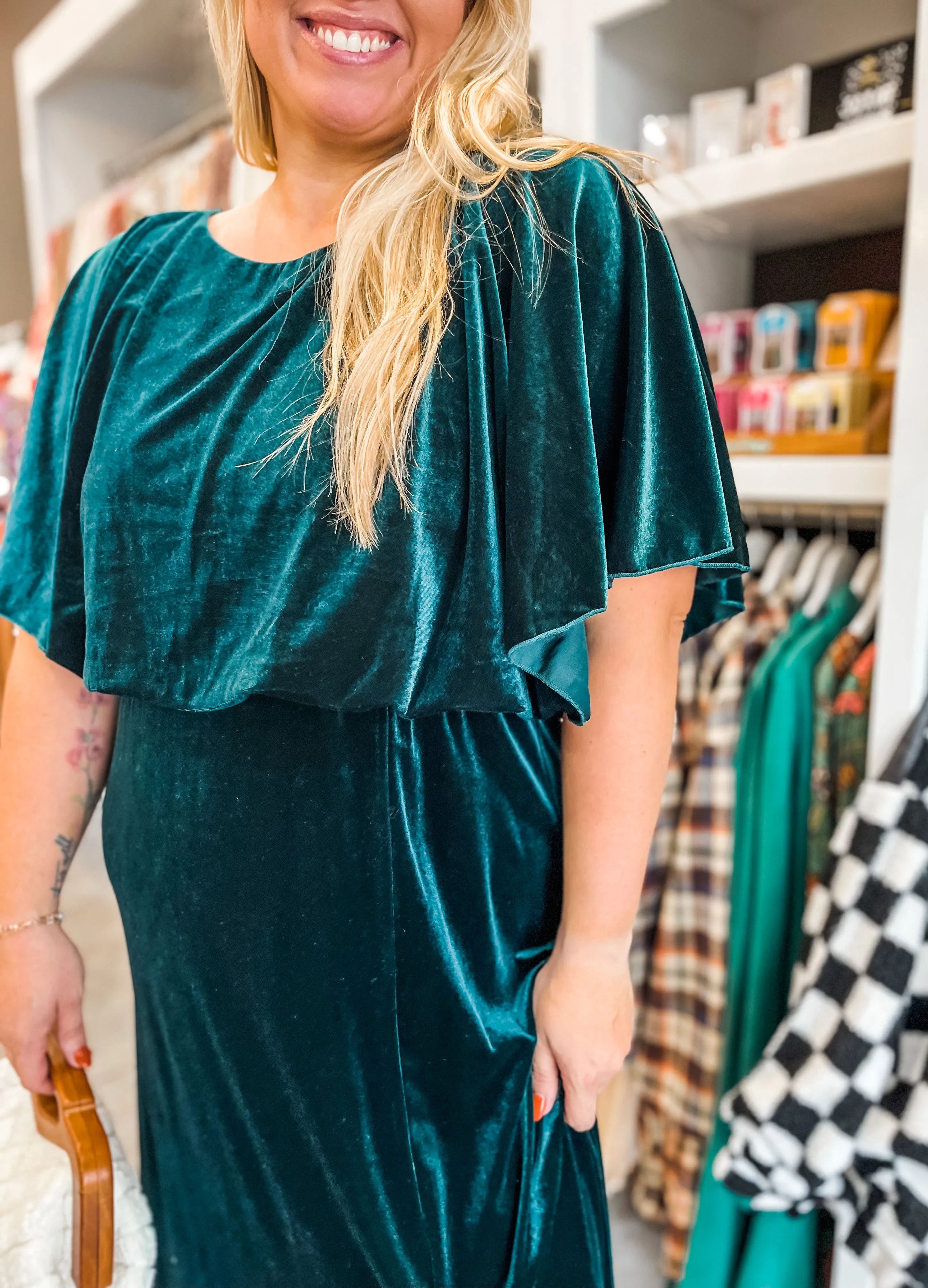 Living Lavish Velvet Maxi Dress PLUS