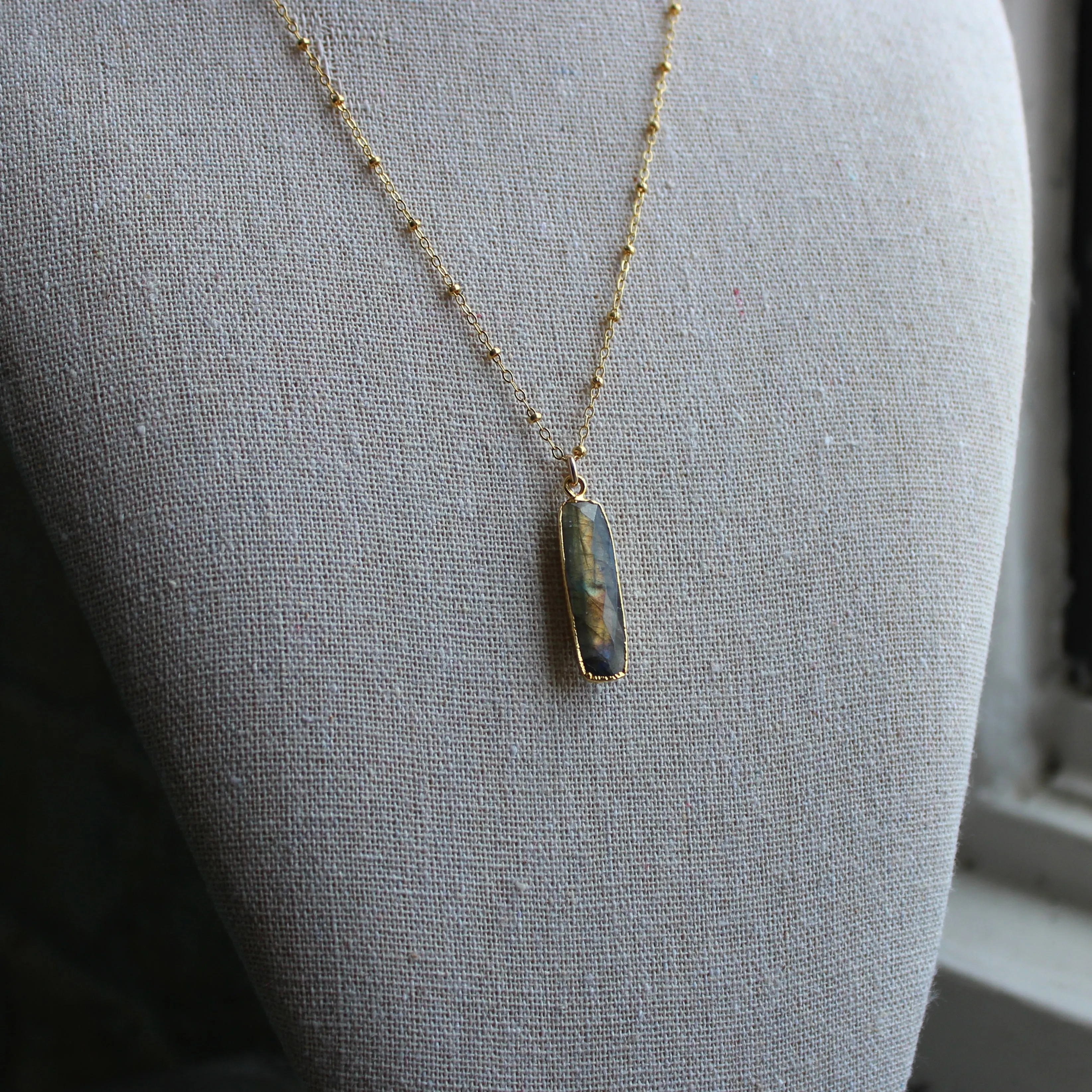 Long Labradorite Necklace