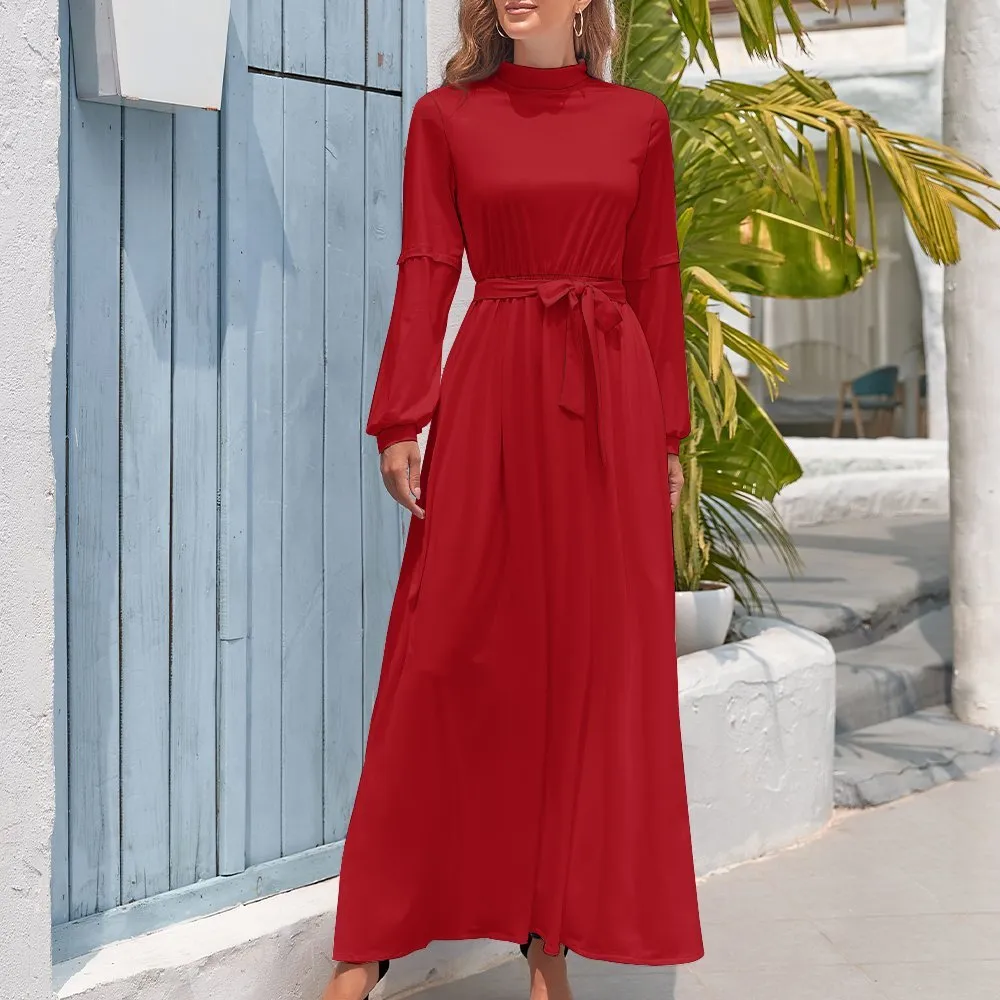 Long Sleeve High Neck Long Dress Long dress