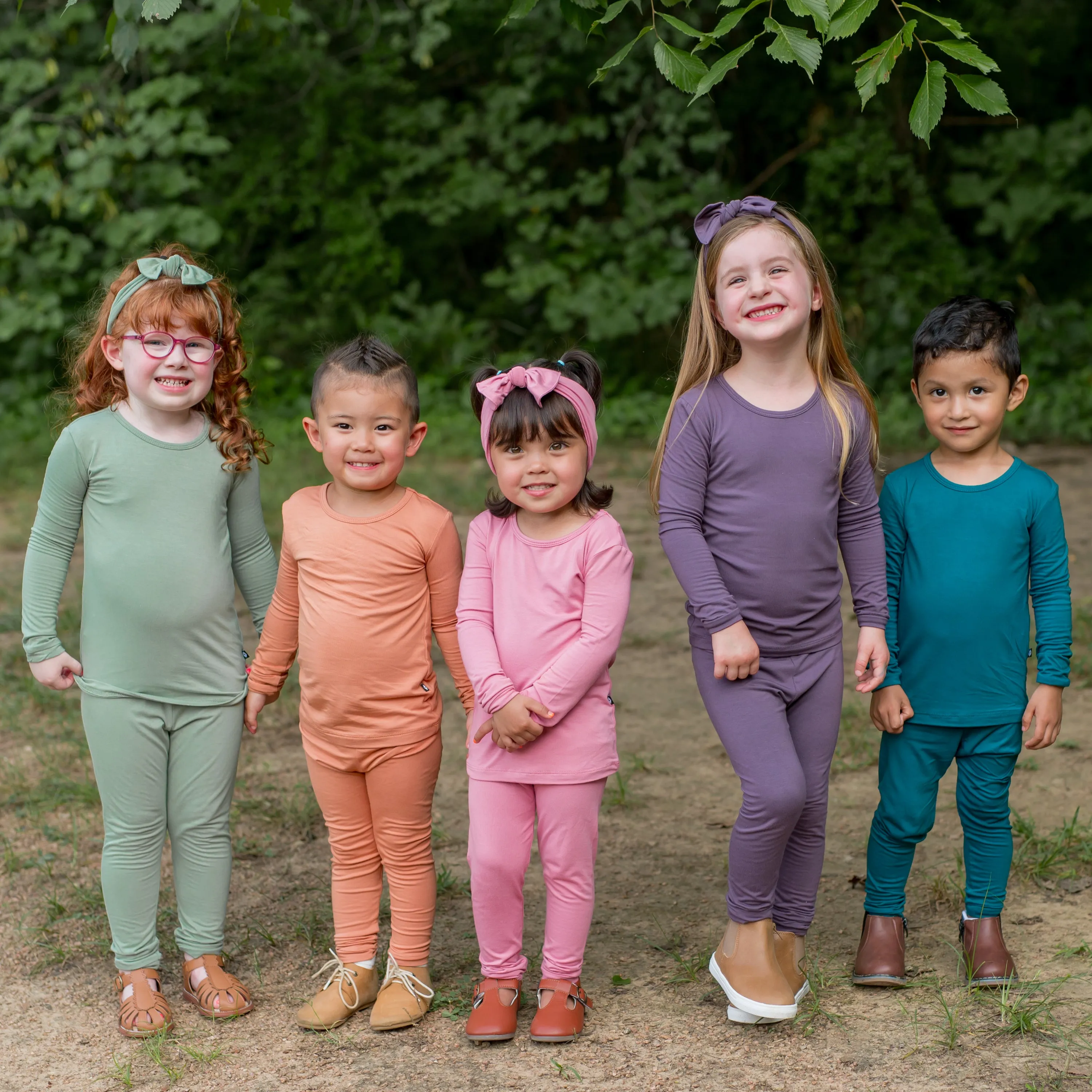 Long Sleeve Pajamas in Apricot