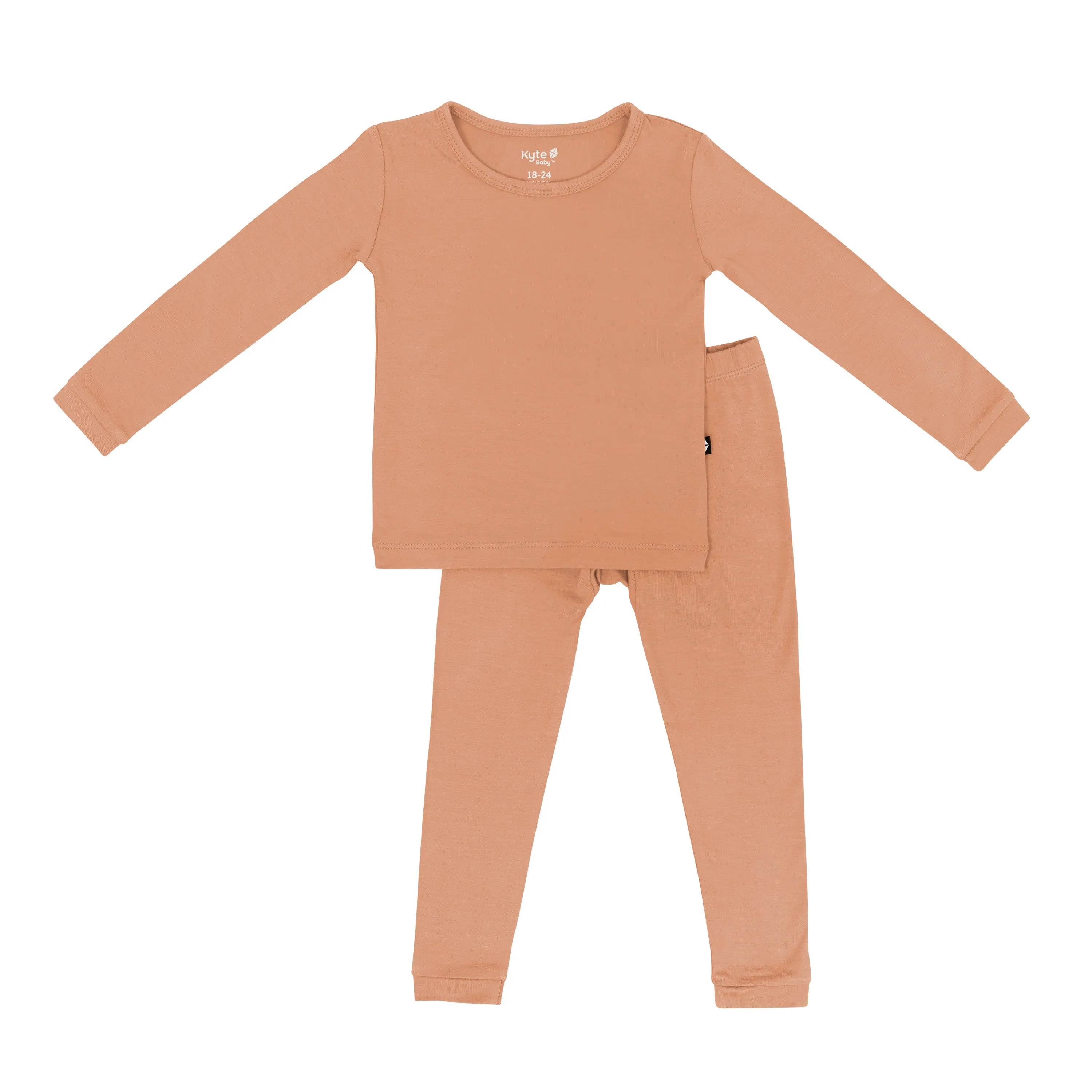 Long Sleeve Pajamas in Apricot