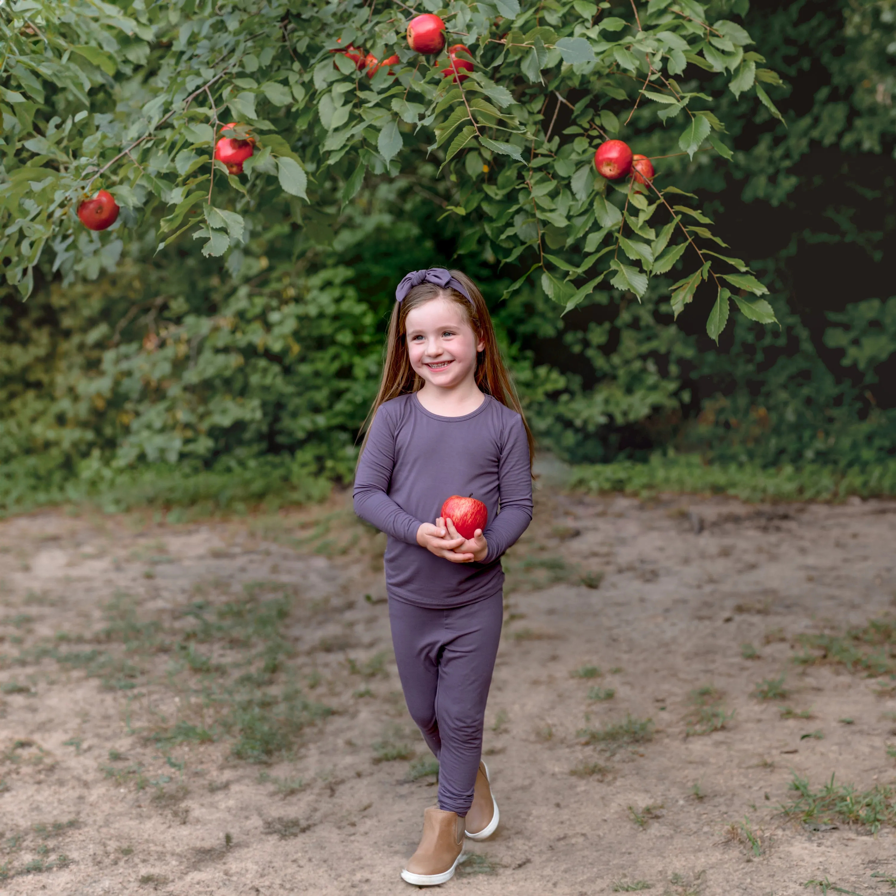 Long Sleeve Pajamas in Currant