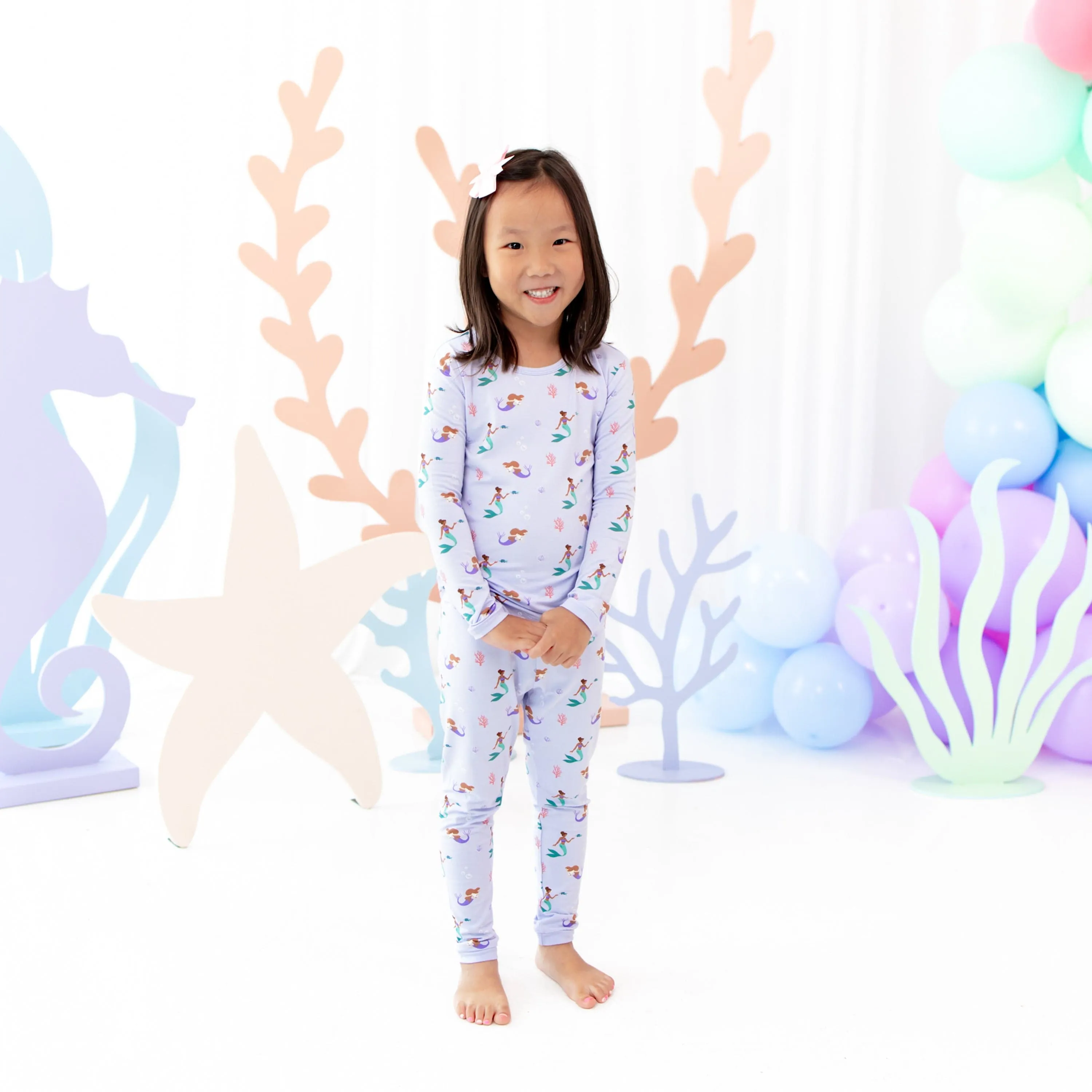 Long Sleeve Pajamas in Mermaid