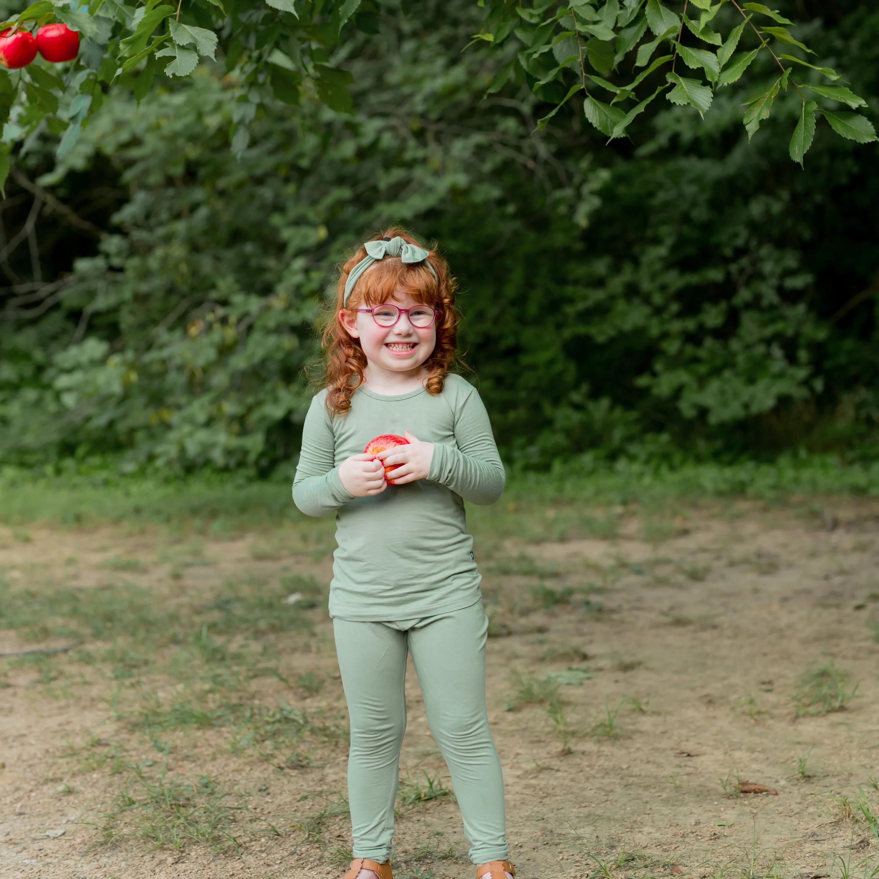 Long Sleeve Pajamas in Thyme