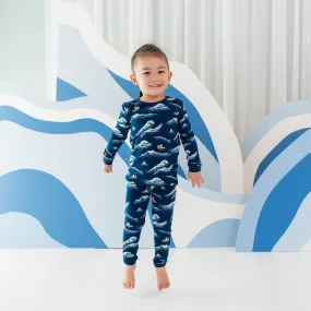 Long Sleeve Pajamas in Wave