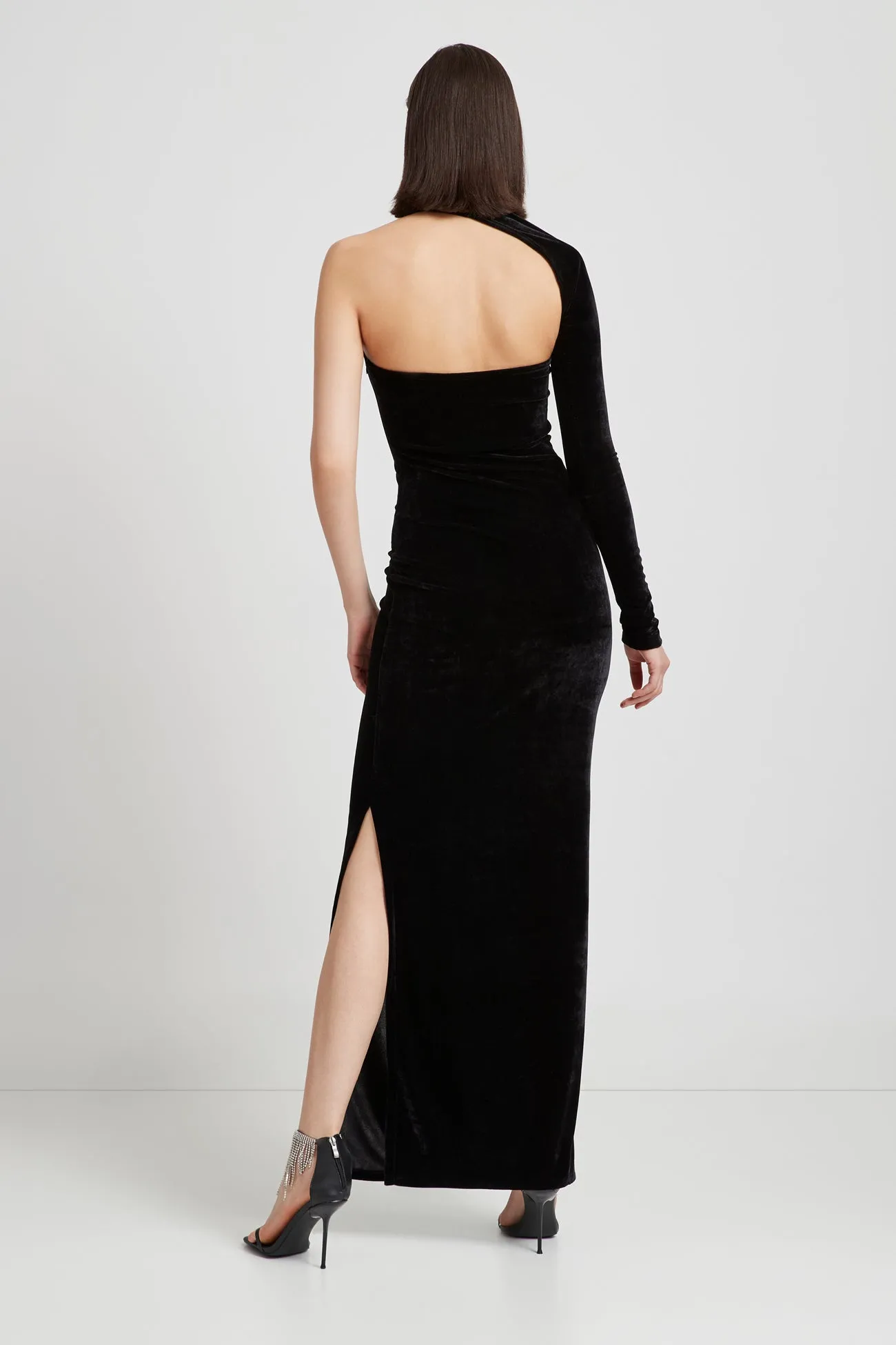 Manhattan Velvet Slit Gown