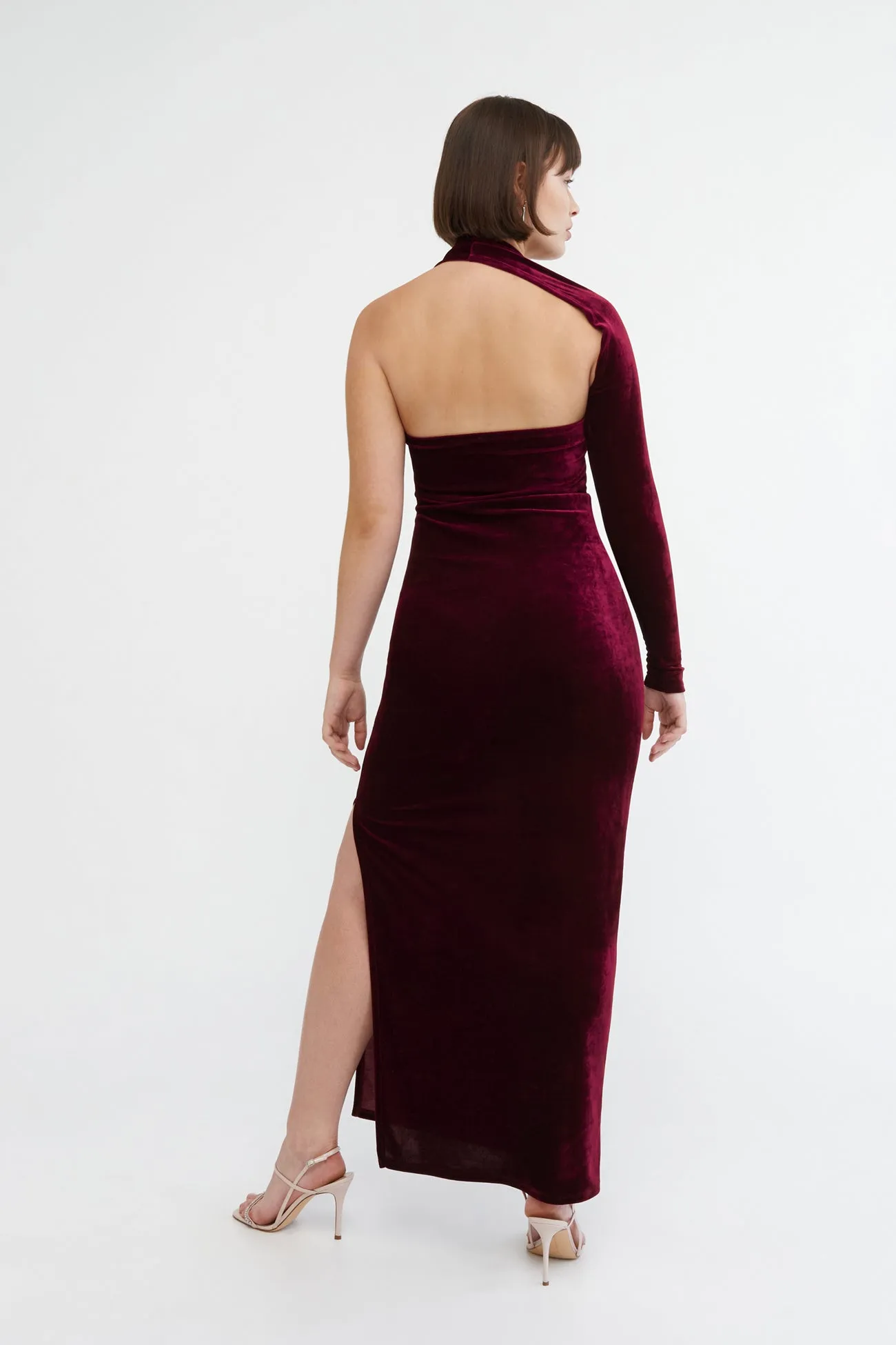 Manhattan Velvet Slit Gown