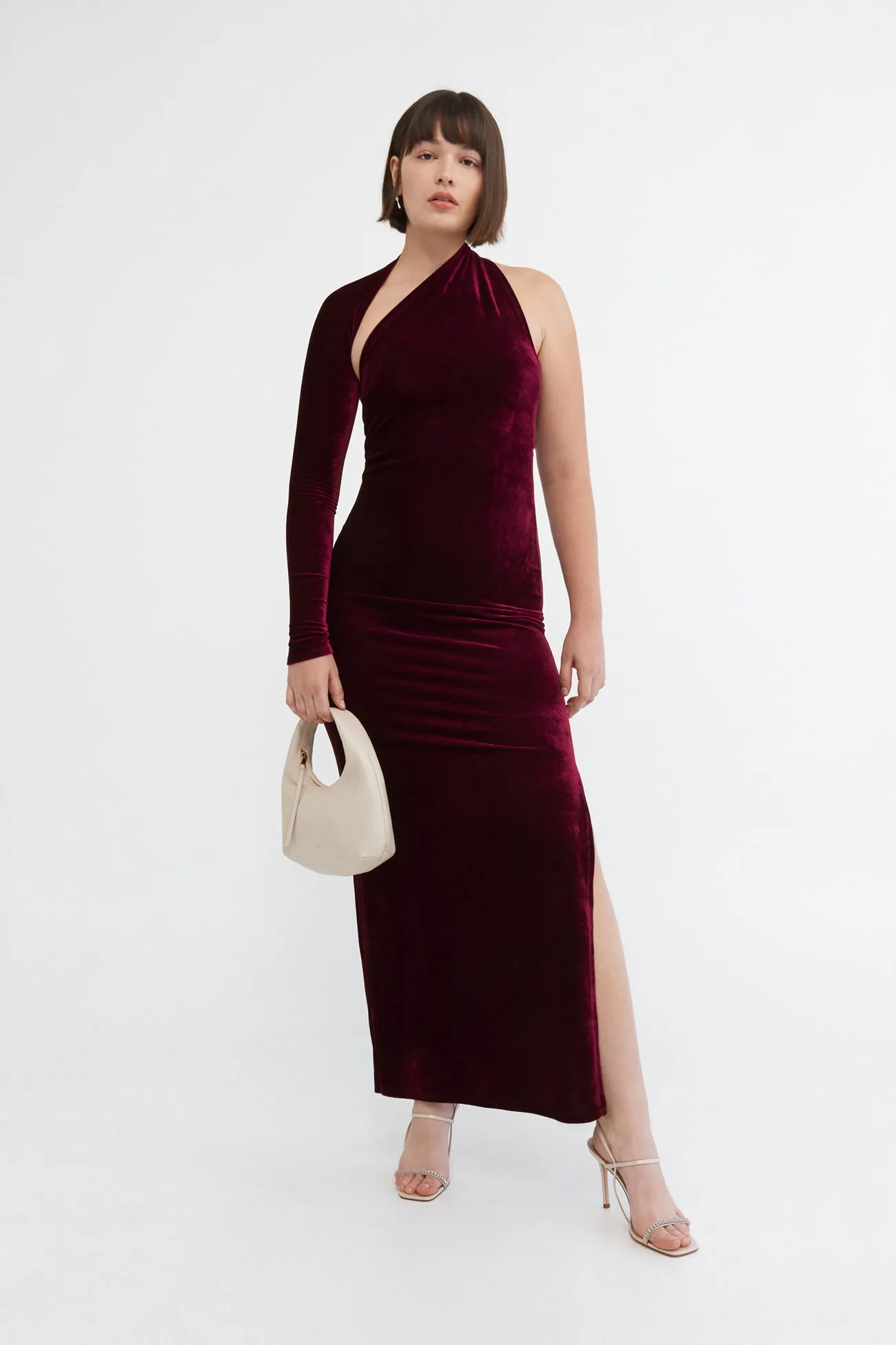 Manhattan Velvet Slit Gown